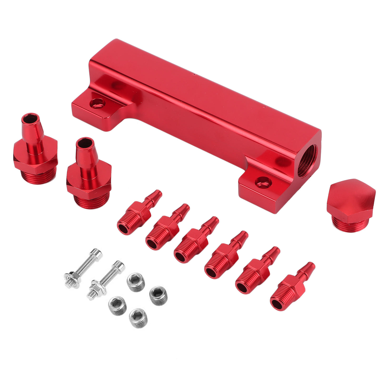 Universeller 6-port-ansaugkrümmer-kit Mit Ladedruckregler Und Wastegate (rot)