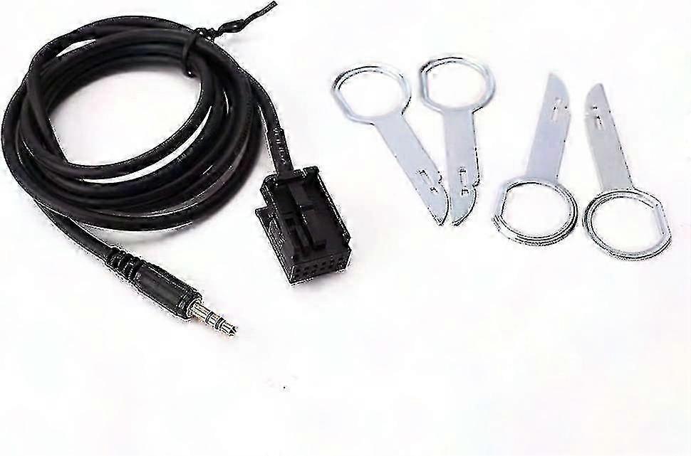 Aux-kabeladapter Für 6000cd Für Ford Fiesta, Focus Und Mondeo – Audioanschluss Mit 3,5-mm-klinkenstecker, Line-in-eingang, Autoradiozubehör, 1 Meter Länge, Kompatibel Mit Der 6000cd-serie