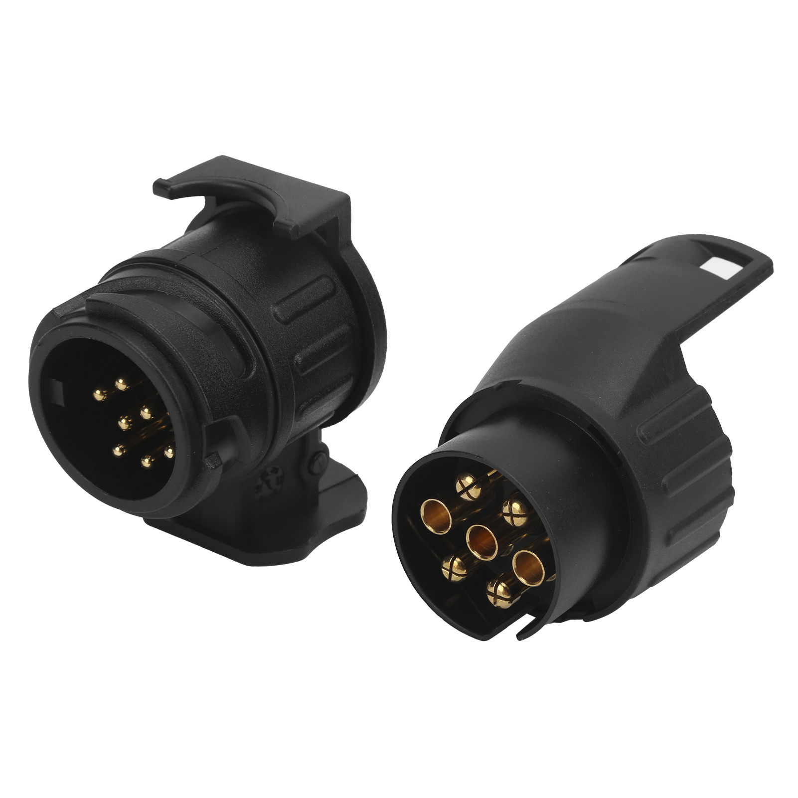2-teiliges Anhängerstecker-adapterset: 7- Auf 13-poliger Und 13- Auf 7-poliger Stecker, Set Für Lkw-, Wohnwagen- Und Wohnmobil-stromanschlüsse.