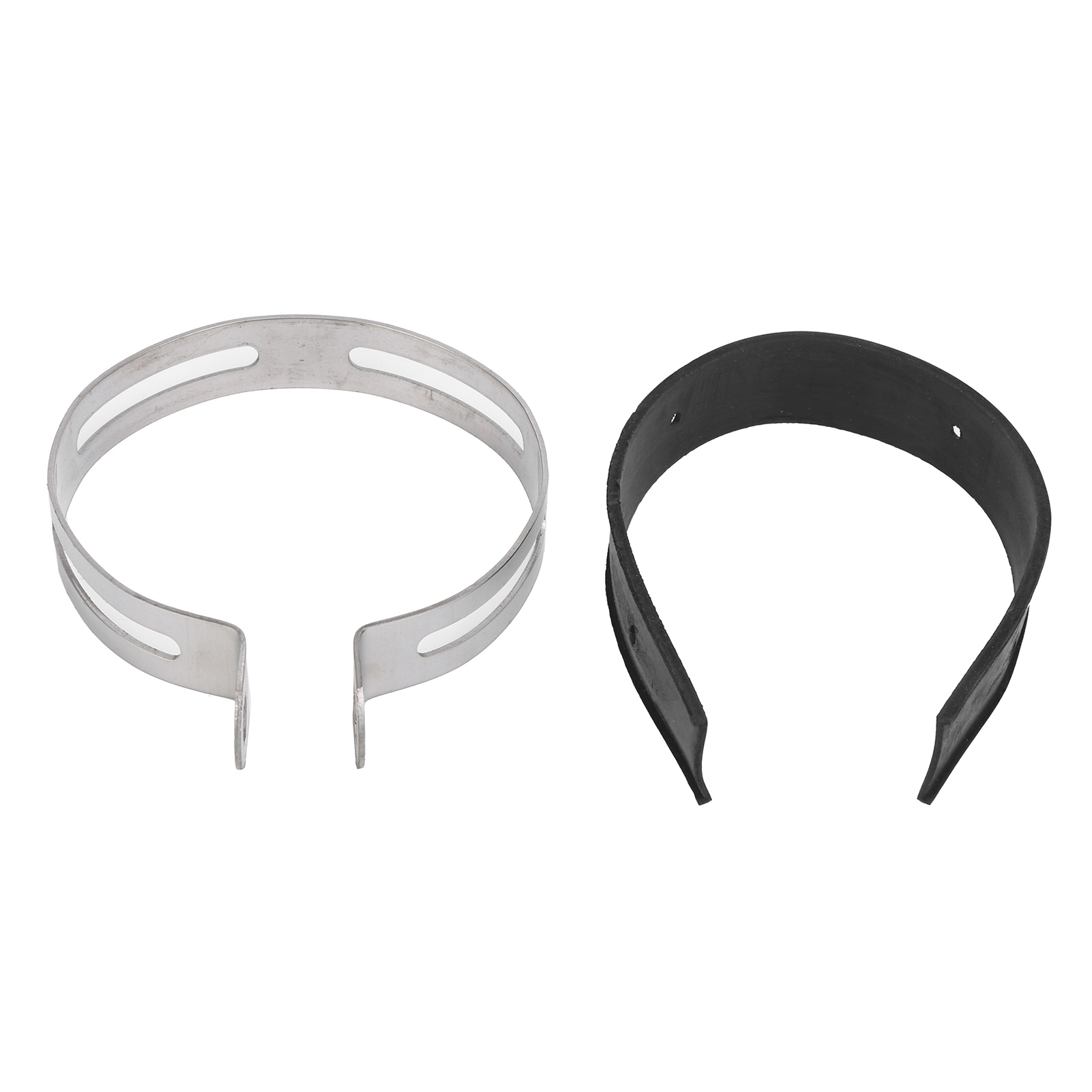 Befestigungsschelle Für Motorradauspuffrohre, Edelstahlring Mit Gummiband, Universalteil.