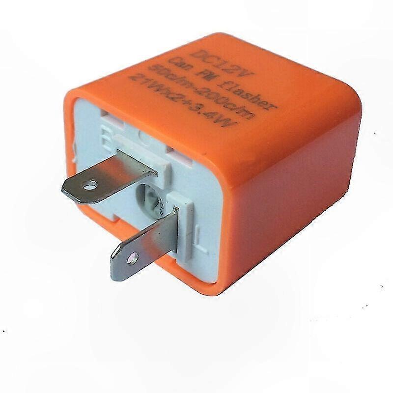 2 Stück Orangefarbene Hyperblink-led-widerstände Für Motorrad-blinkerrelais (12 V) Mit Kontrollleuchte