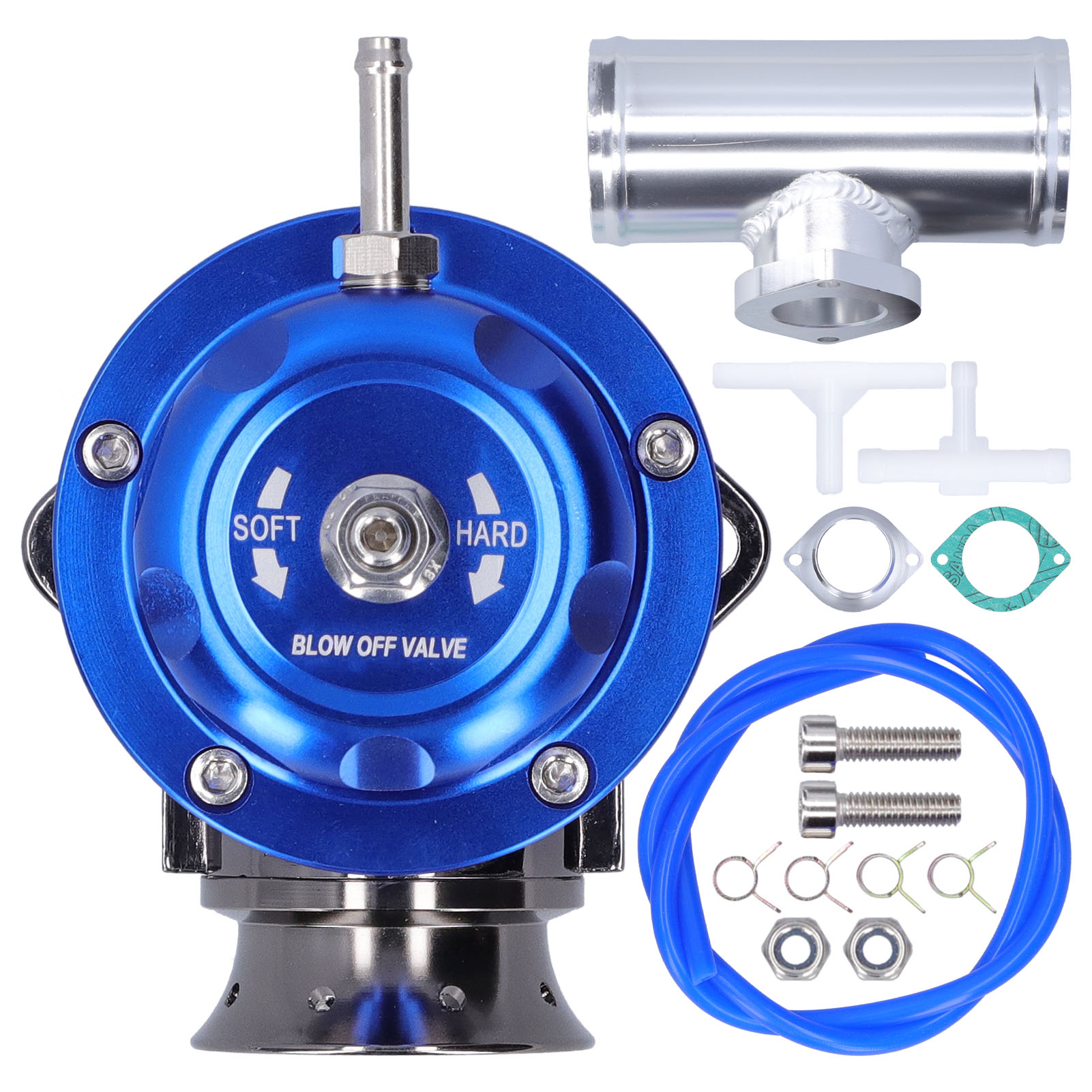2,5-zoll-flanschanschluss Für Aluminium-turbo-wastegate, Universeller Rs-typ, Schlauch Sddbovgrsbl Fpg250 (blau)