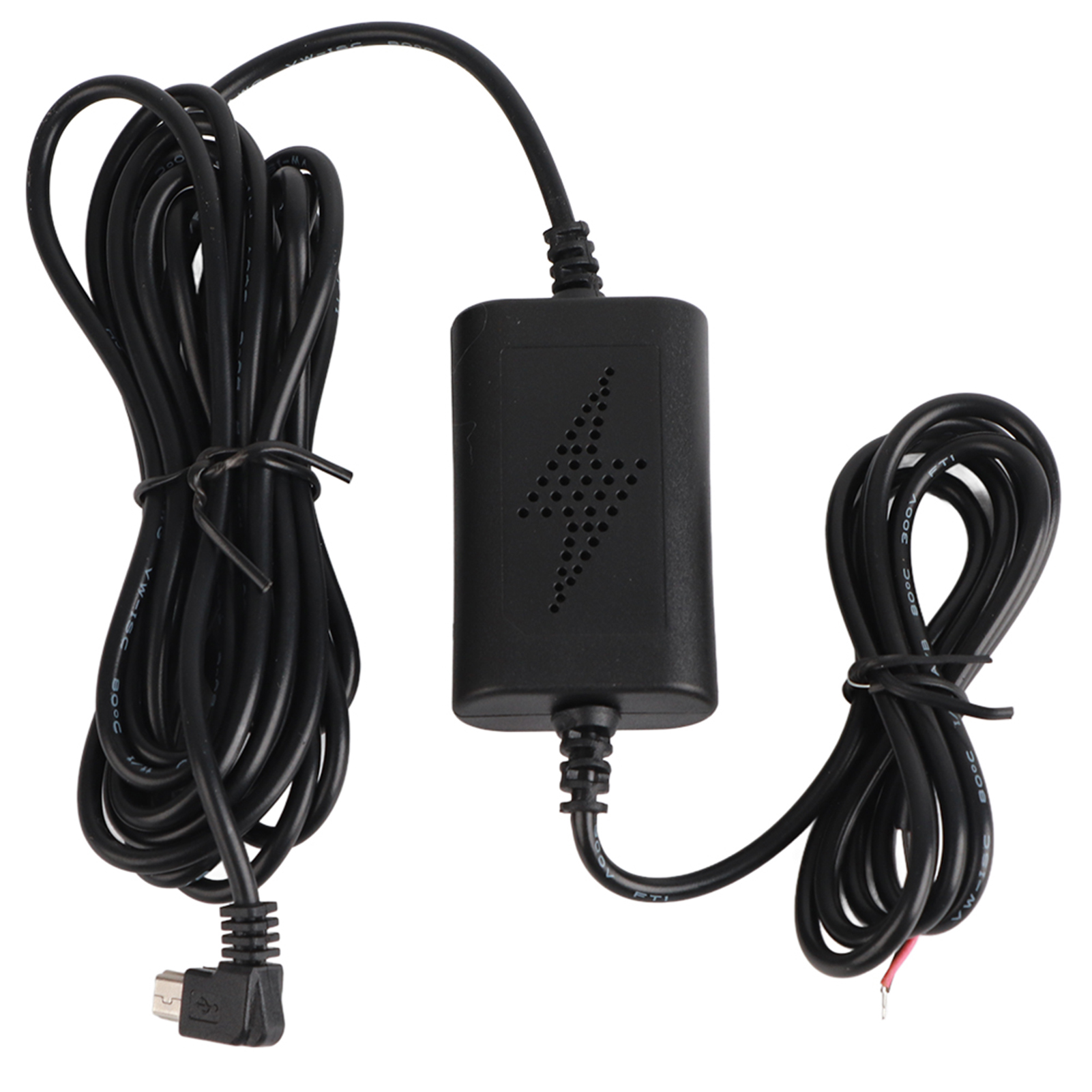 Festverdrahtungssatz Für 12v/24v Auf 5v 2,5a Dashcam, Abgewinkelter Mini-usb-anschluss (links), Abwärtswandler Für Parküberwachung