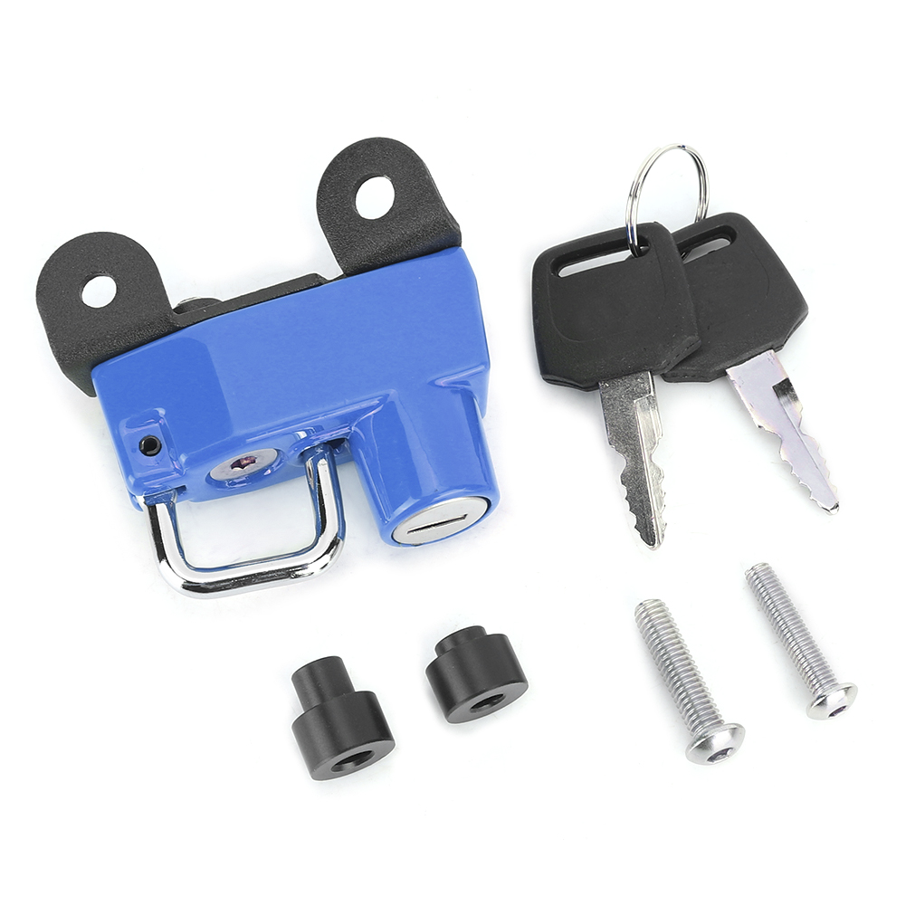 Helmschloss Mit Haken, Kompatibel Mit Ducati Scrambler 400/800 (ab 2015), Modifiziertes Motorradteil (blau)