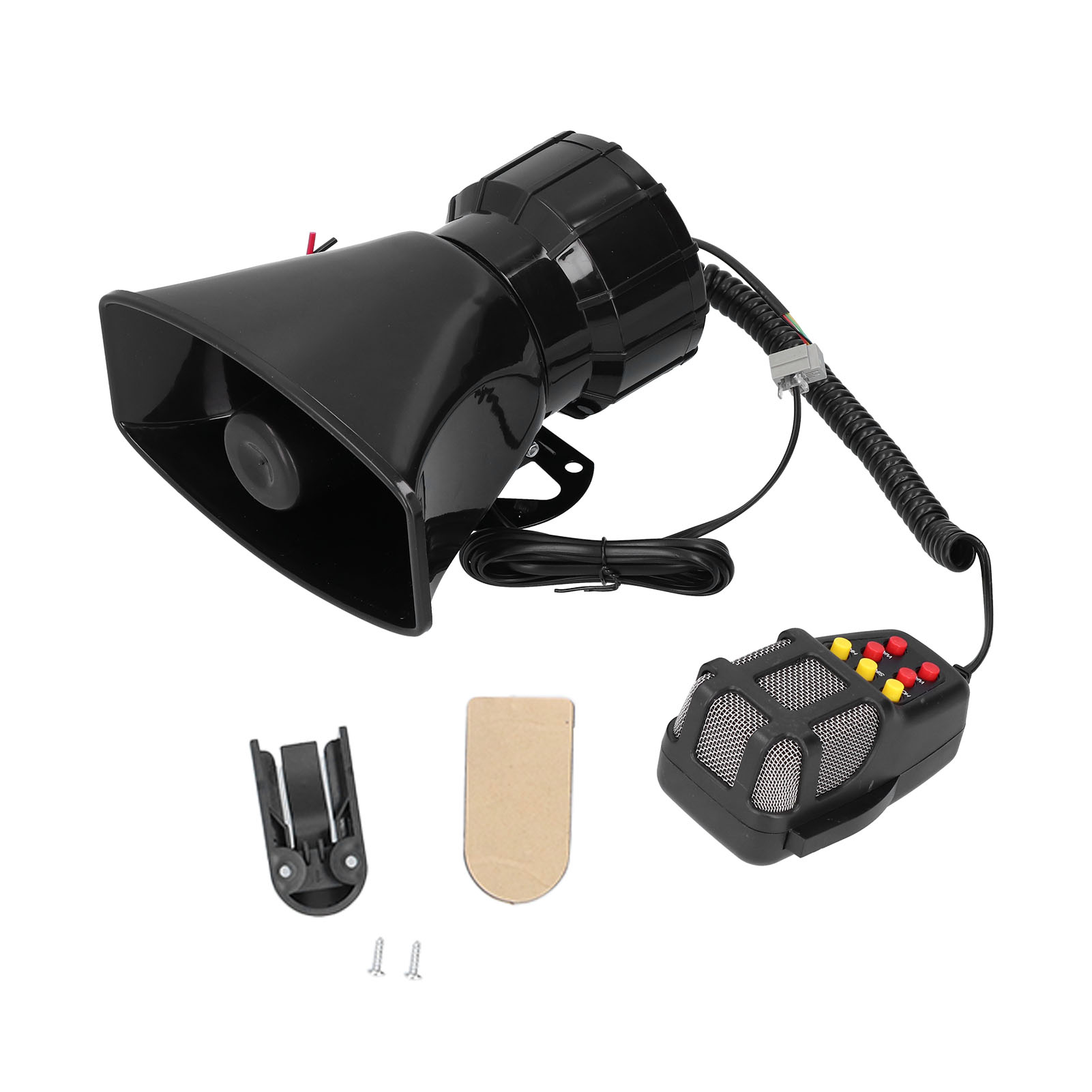 12v 100w 120db Autohupe Mit Mikrofon, Pa-anlage, 7-pfeifen-notfallalarmsirene Für Lkw Und Wohnwagen