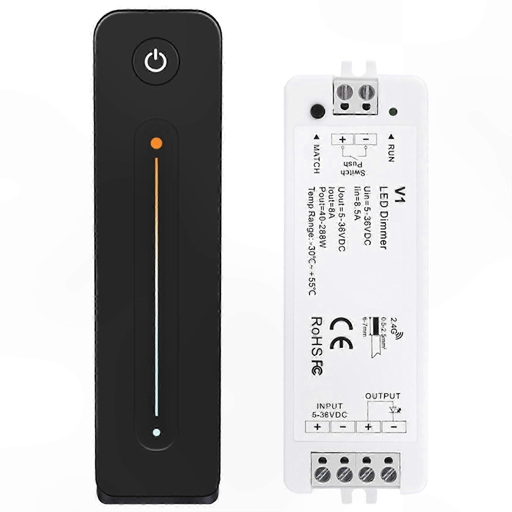 8a 12v 24v 36v Pwm Led-dimmer, 2,4g Rf-funkschalter Mit Fernbedienung Zur Helligkeitsregelung, 5v-kompatibel, Präzise Dimmung
