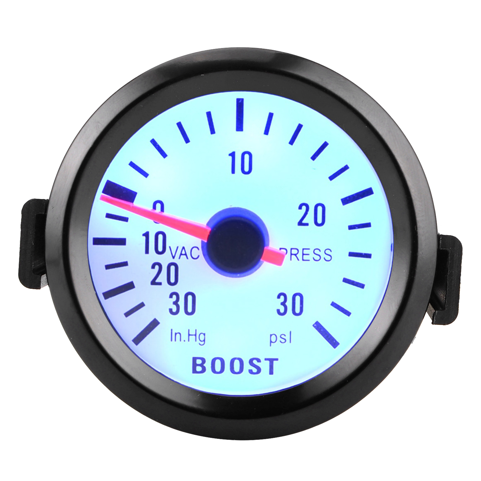 Universelles Vakuumdruckmessgerät 0-30 Psi 12 V Blaues Led-zifferblatt 52 Mm Für Autos Und Motoren