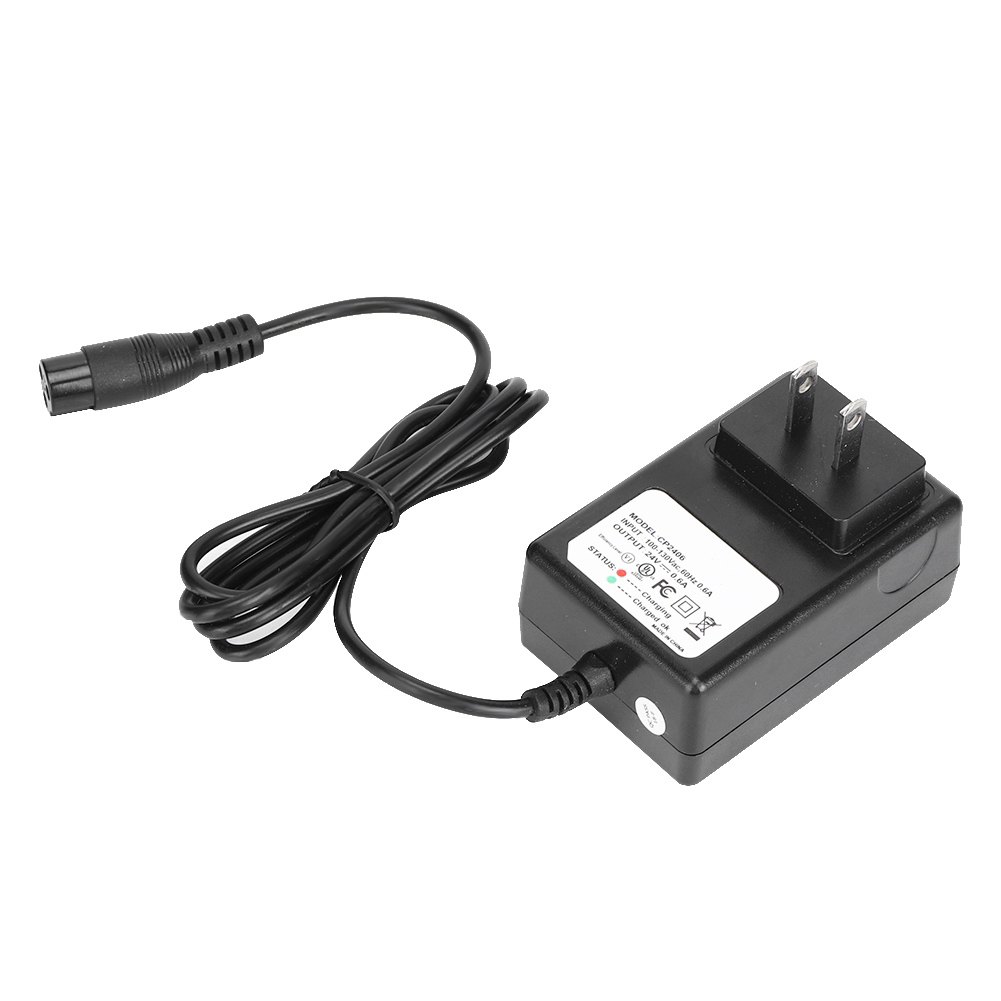 24v 0,6a 3-pin-ladegerät Kompatibel Mit Razor E100, E125, E500s Und Pr200 Scootern, Us-stecker 110-130v