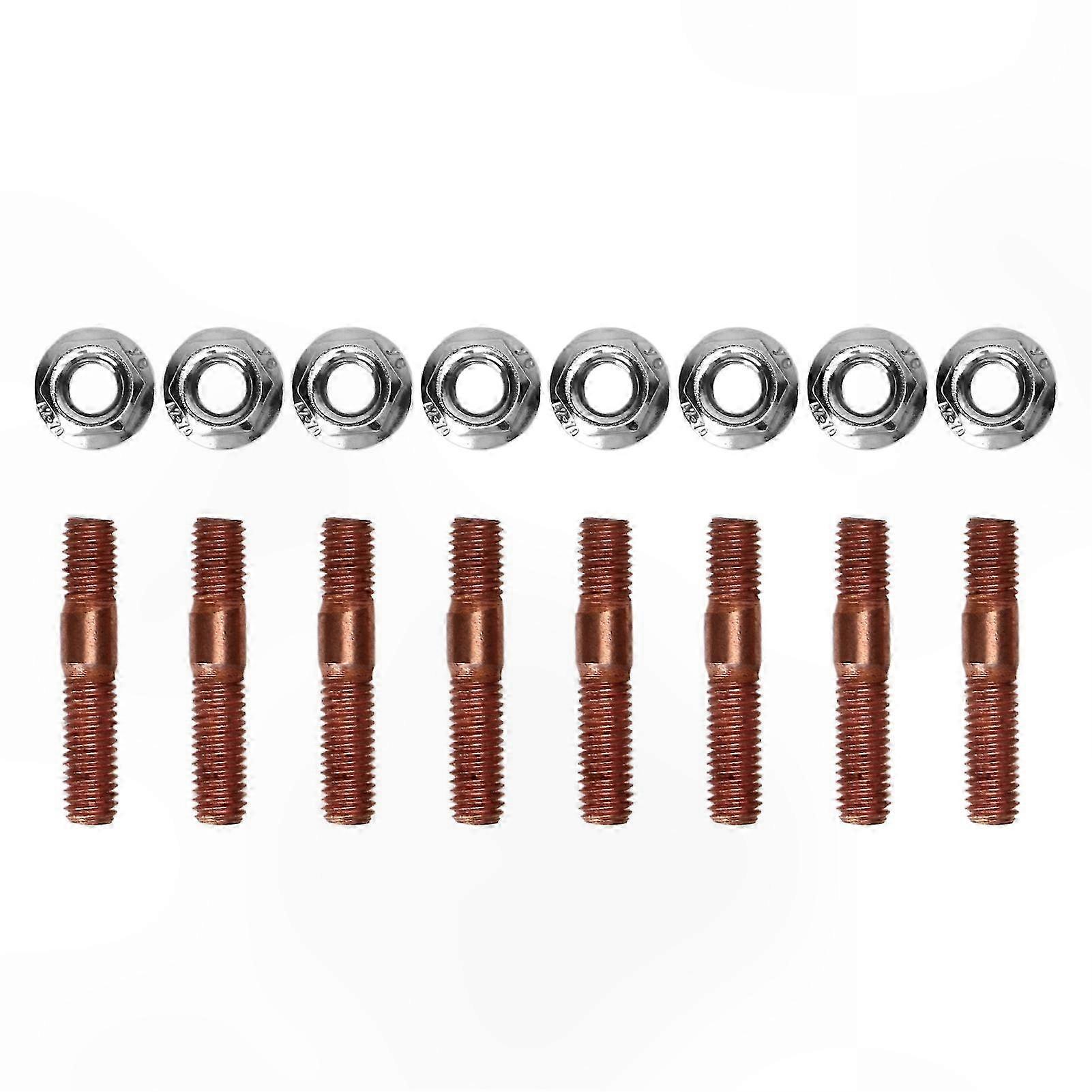 8-mm-gewindebolzen-set Für Turbolader – Hochdruck-befestigungselemente Aus Metalllegierung Für Abgaskrümmer, Satz Mit 8 Hochbelastbaren Schrauben Und Muttern