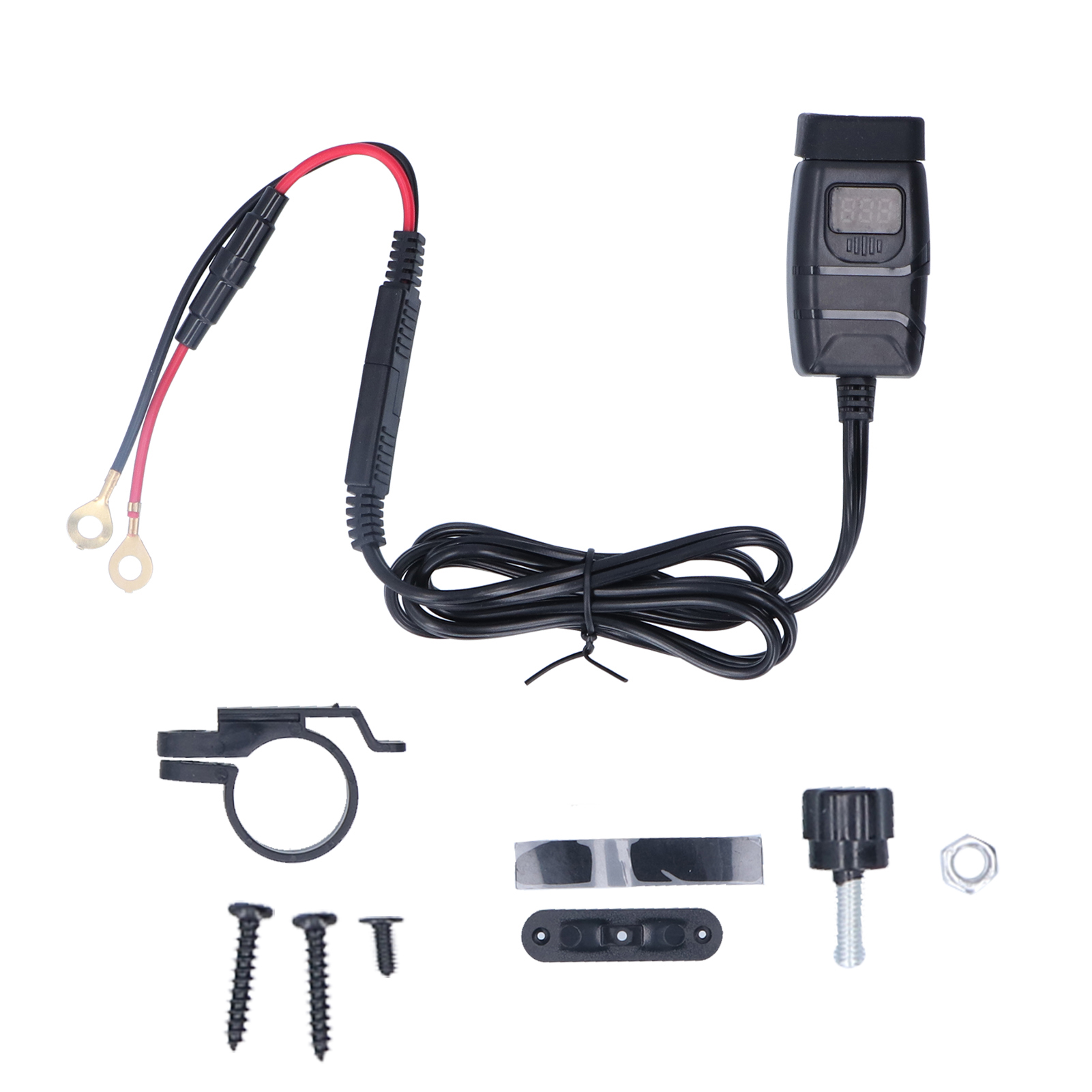 Qc3.0 Motorrad-ladegerät, Wasserdichter Dual-usb-netzadapter Mit Voltmeter Und Ein-/ausschalter