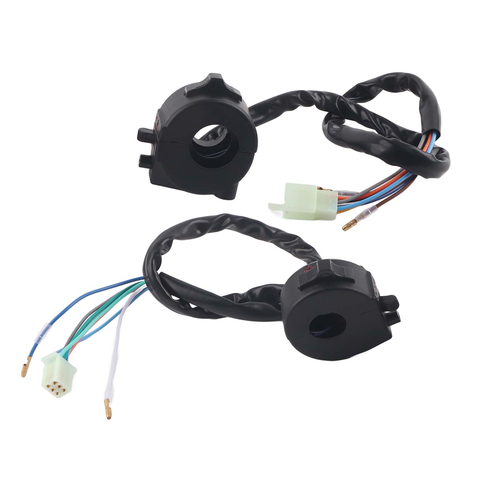 Paar Universelle 22-mm-motorradlenkerarmaturen, Links Und Rechts, Inklusive Hupe.