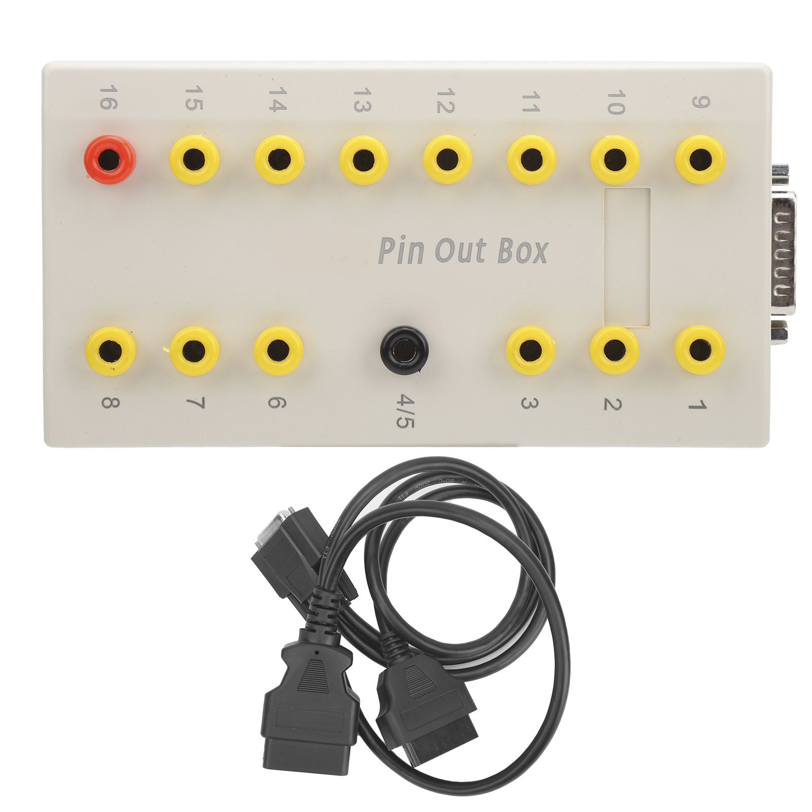 Obd2-diagnosekabelset Mit Pinbelegungsbox, Das Alle Testpunkte Für Kfz-diagnosegeräte Abdeckt.