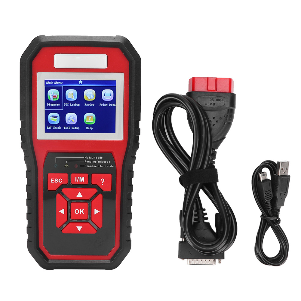 Kw850 Obd2 Eobd Scanner Kfz-diagnosecode-lesegerät Fahrzeugtestgerät (schwarz Rot)