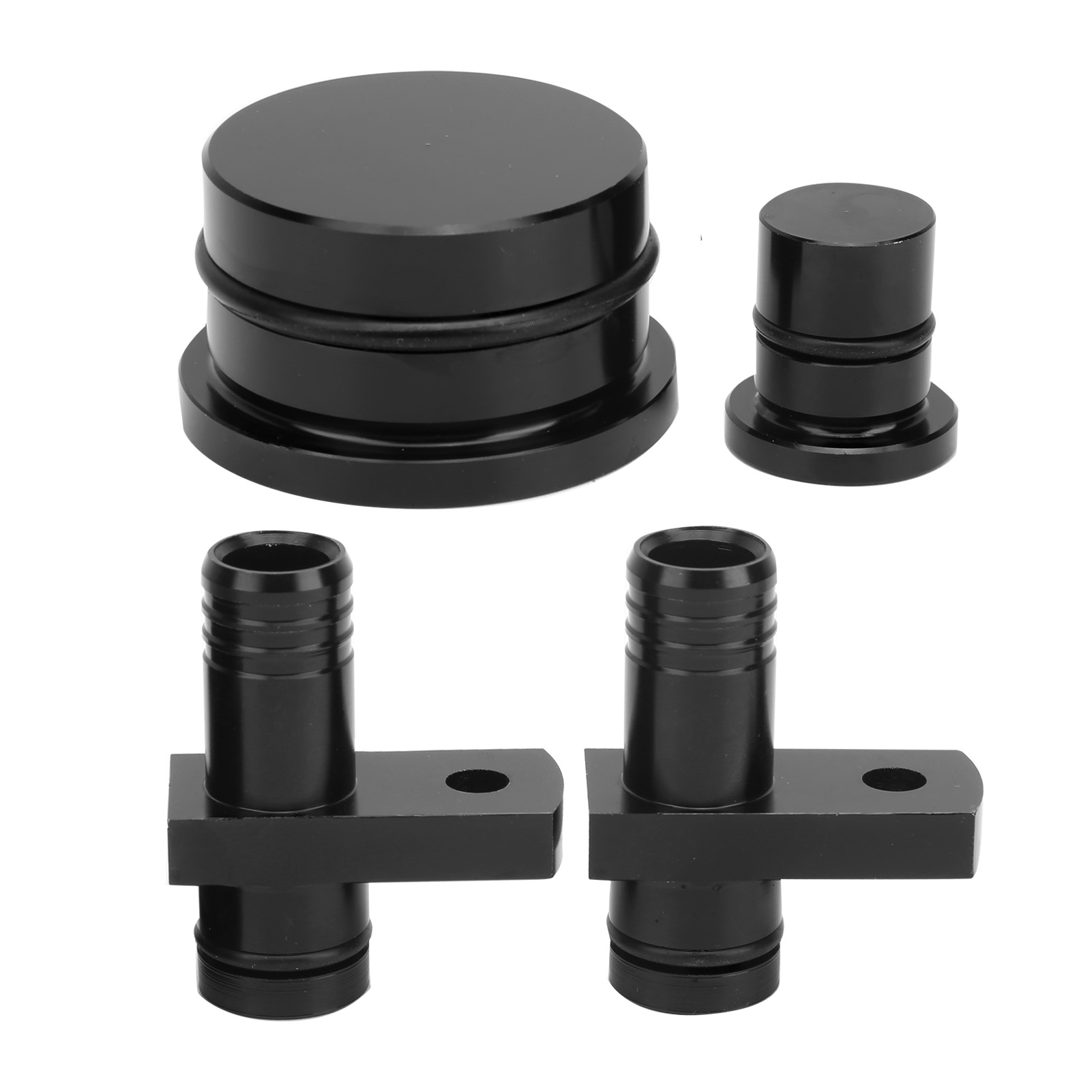 Pcv-bypass-anschluss Mit Bypass-anschlussstopfen Und Resonatorstopfen, Passend Für Gm Duramax 6.6l 2004.5-2010, Schwarz.