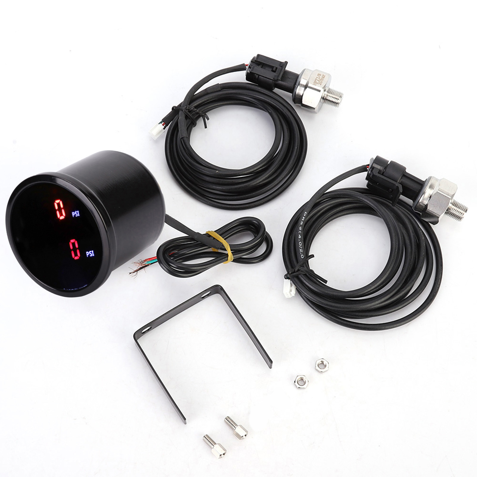 2-in-1 52-mm-auto-luftdruckmesser, Dual-screen-led-digitalanzeige-sensor-kit, Luftfahrwerk.