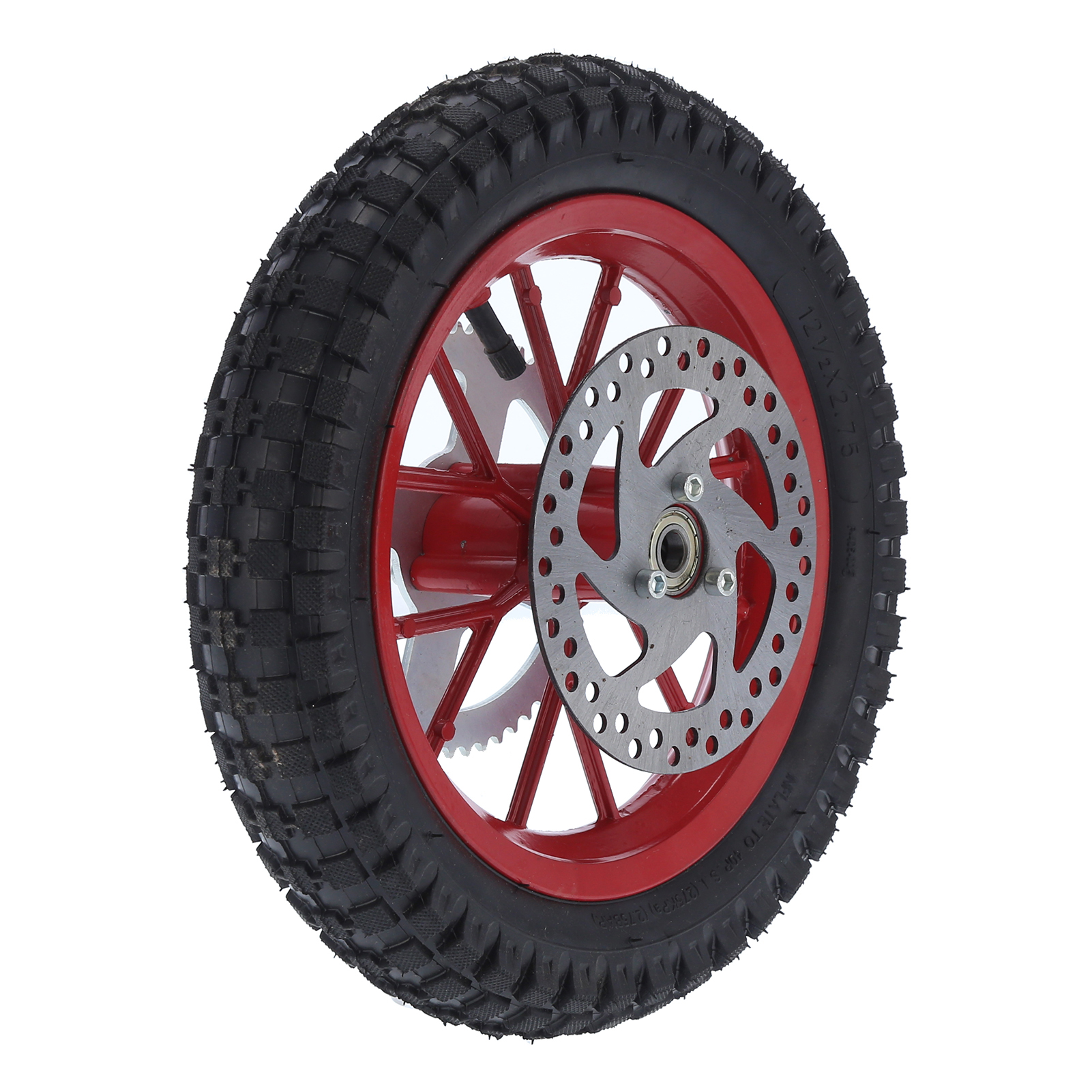 Rutschfester Reifen Aus Gummi Und Legiertem Stahl Für Das Hinterrad Eines Minibikes, 12,5 X 2,75 Zoll, Geeignet Für 47cc 49cc 2-takt-offroad-motorräder - Rote Farbe.