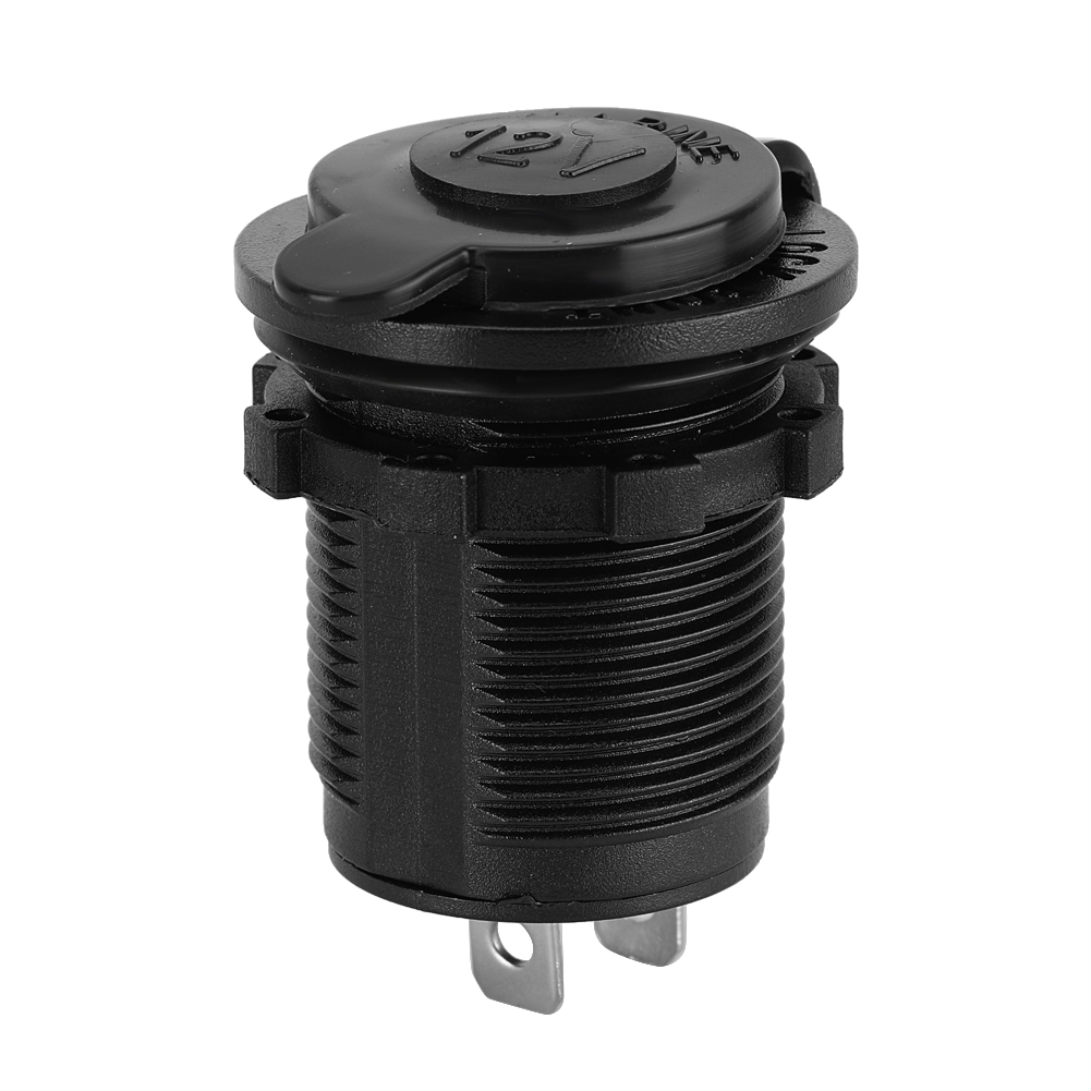 Wasserdichte Zigarettenanzünderbuchse (12 V/24 V) Aus Abs-kunststoff Für Auto Und Motorrad Mit Schutzkappe