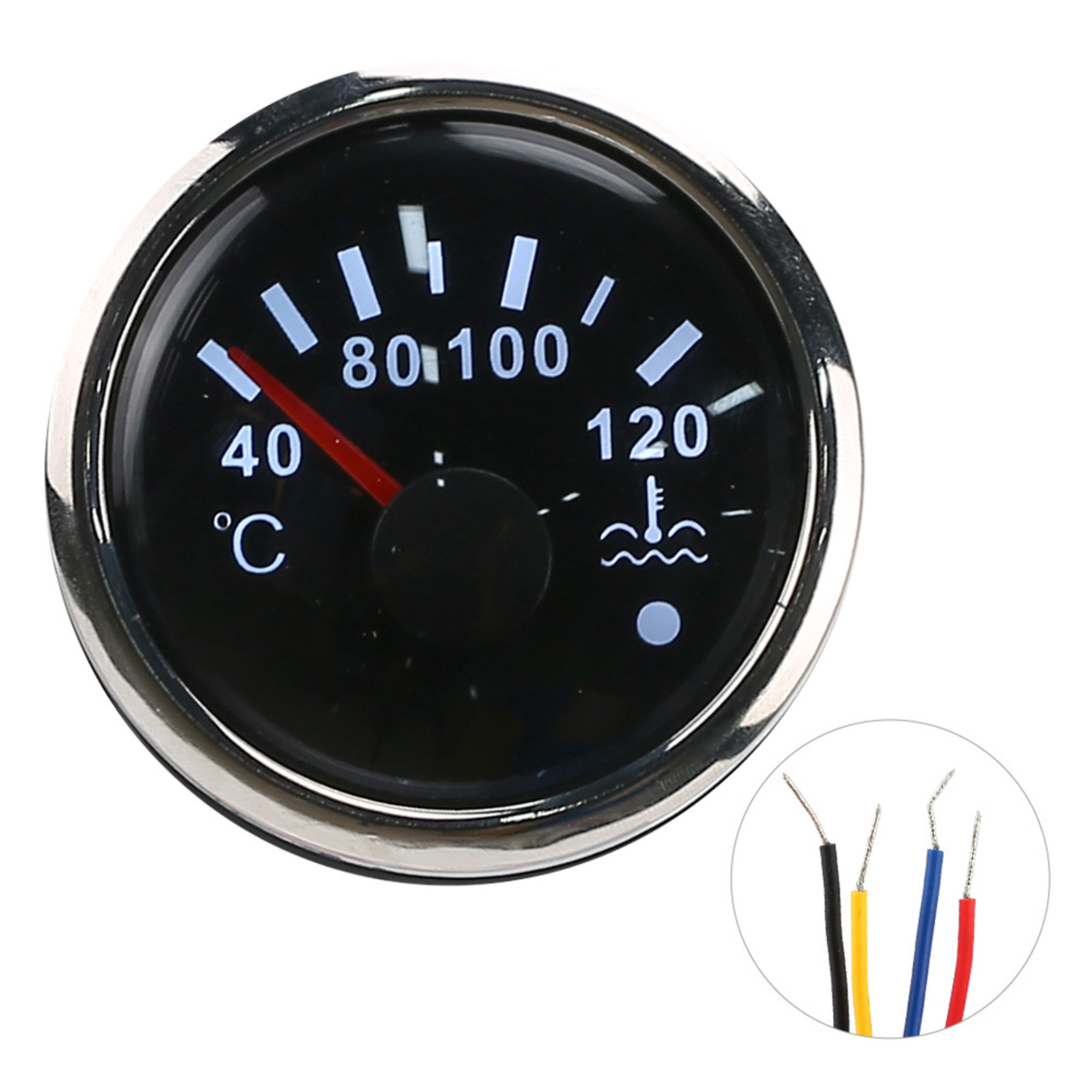 2-in-1-wassertemperaturanzeige 40–120 °c Mit Intelligentem Alarm, Eu-sensor 0–190 Ohm, Wasserdicht Nach Ip67, 12 V/24 V