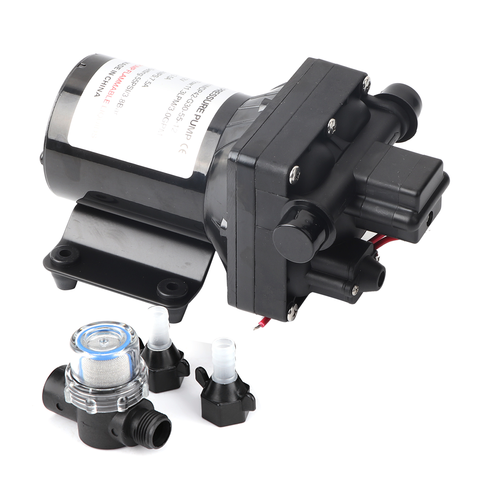12-v-gleichstrom-selbstansaugpumpe 55 Psi 11,4 L/min 7,5 A Für Wohnmobile Und Wohnwagen 4008101e65