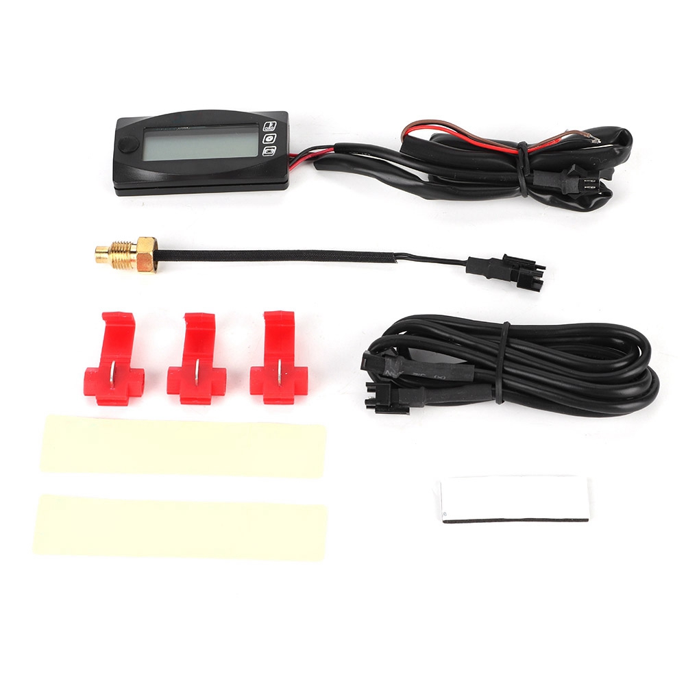 3-in-1-kombination Für Motorräder: Digitales Wasserthermometer, Spannungsanzeige Und Zeitanzeige, Motortemperaturanzeige.