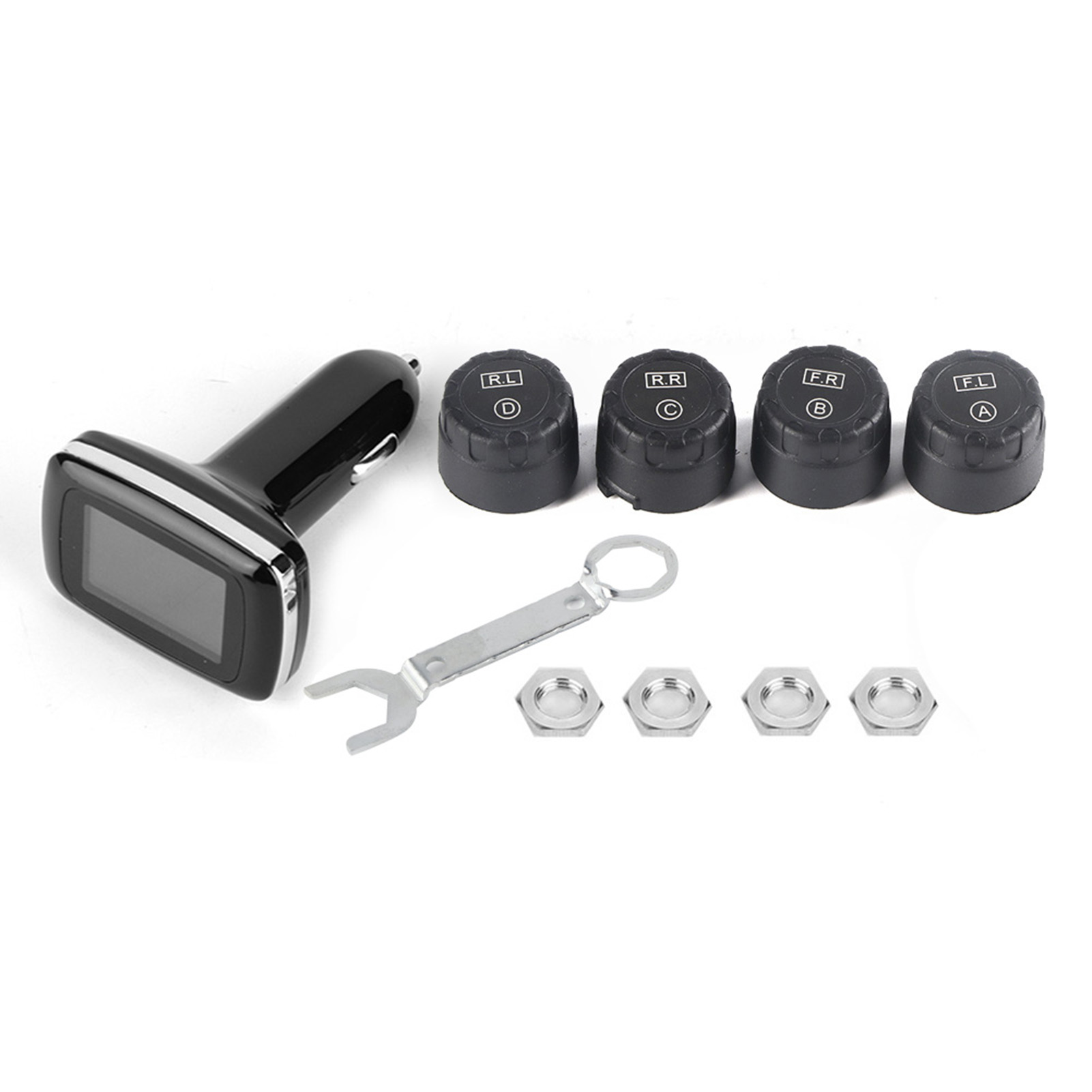 Tpms-reifendruckkontrollsystem Mit 4 Externen Sensoren Und Zigarettenanzünderanzeige