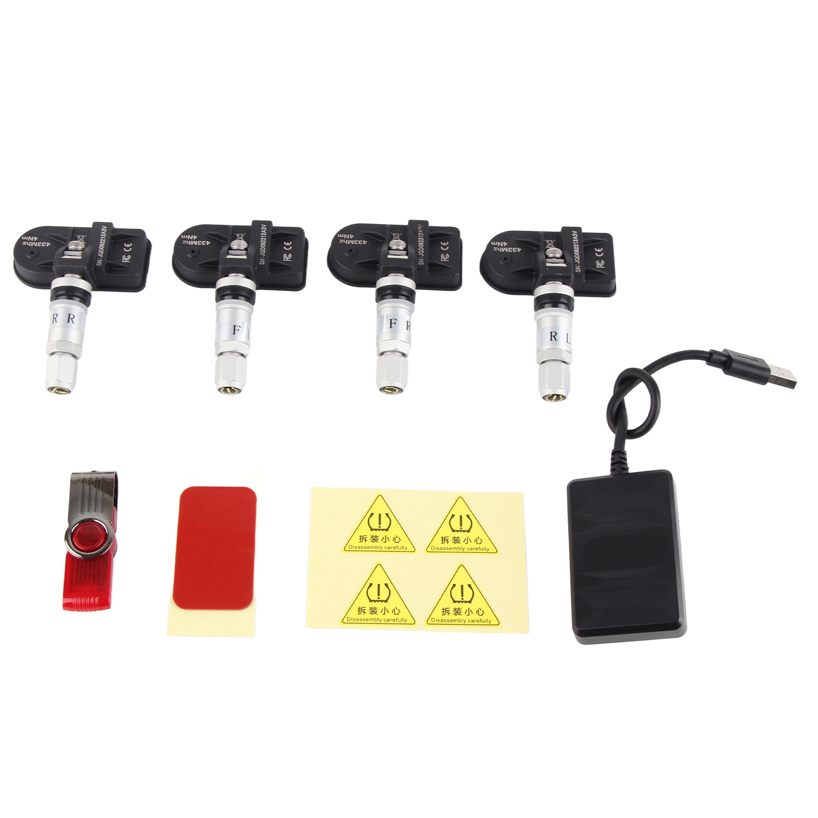 Usb-reifendruckkontrollsystem (tpms) Für Autos, Interne Sensoren, Kompatibel Mit Android-navigation