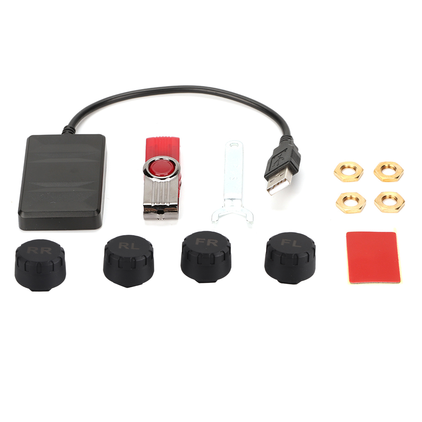 Reifendruckkontrollsystem Mit Usb-anschluss, Externem Sensor Und Alarm Für Android-navigation