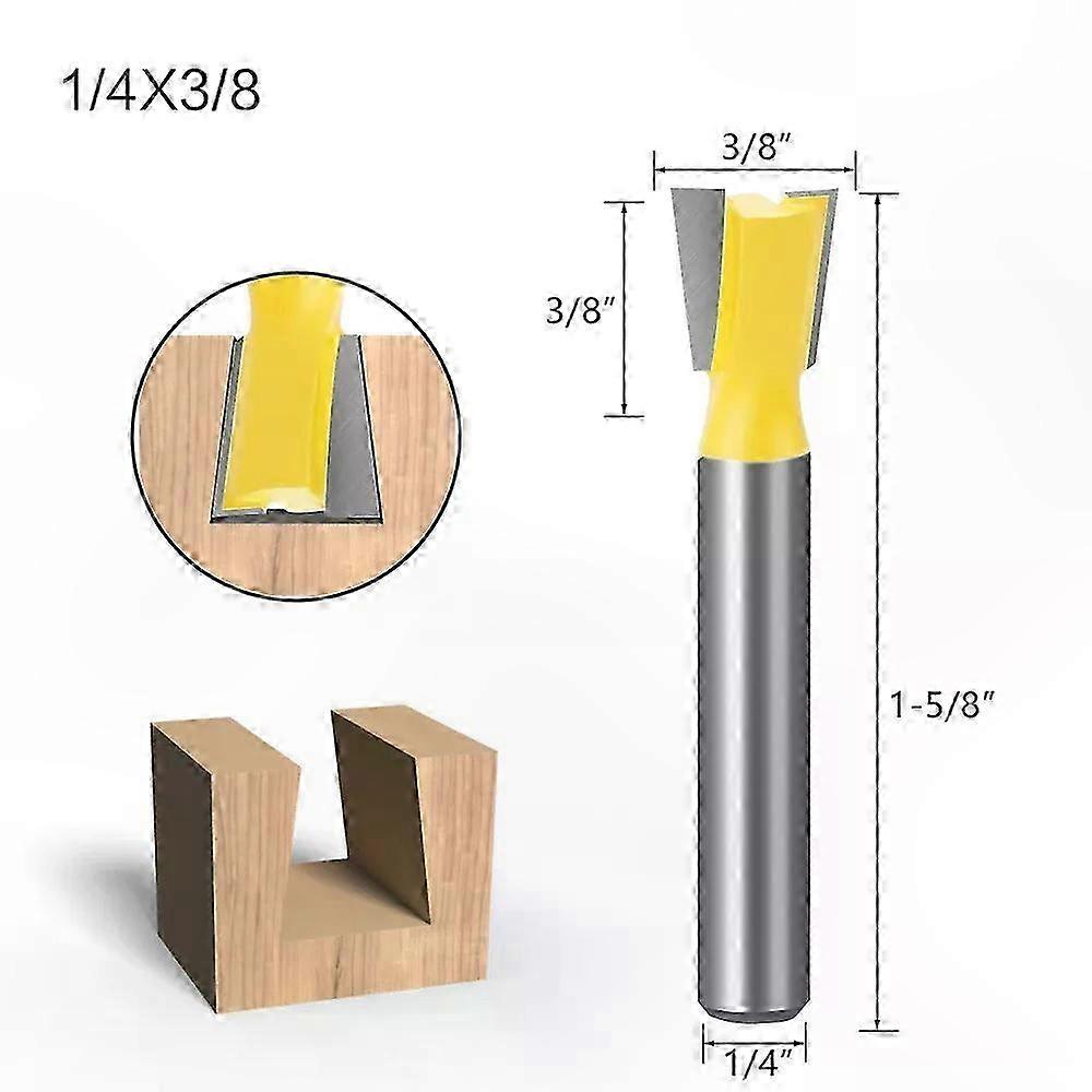 1/4"-schwalbenschwanzfräser-set, 6 Mm Schaft, 14° Winkel, Für Oberfräsen, 14-teilig, Zum Schneiden Und Gravieren, Holzbearbeitungswerkzeuge