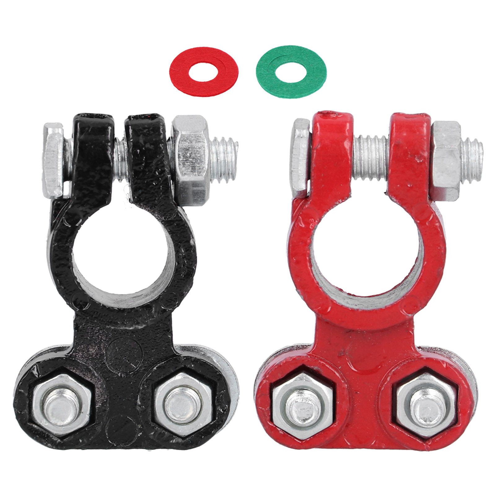 2 Batteriekabelklemmen (plus- Und Minuspol) Für Den Oberen Anschlussstecker Mit 2 Unterlegscheiben
