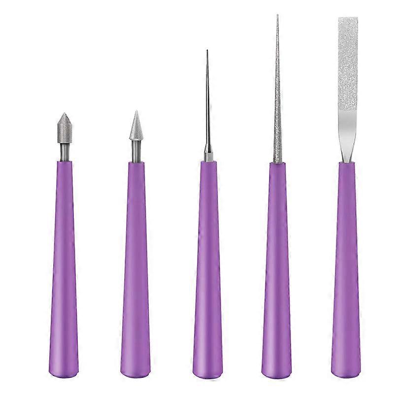 Set Aus 5 Diamant-perlenreibahlen, Rotationswerkzeug Für Holz, Glas, Kunststoff Und Metall, Präzisions-handbohrer-set Für Diy-schmuck.