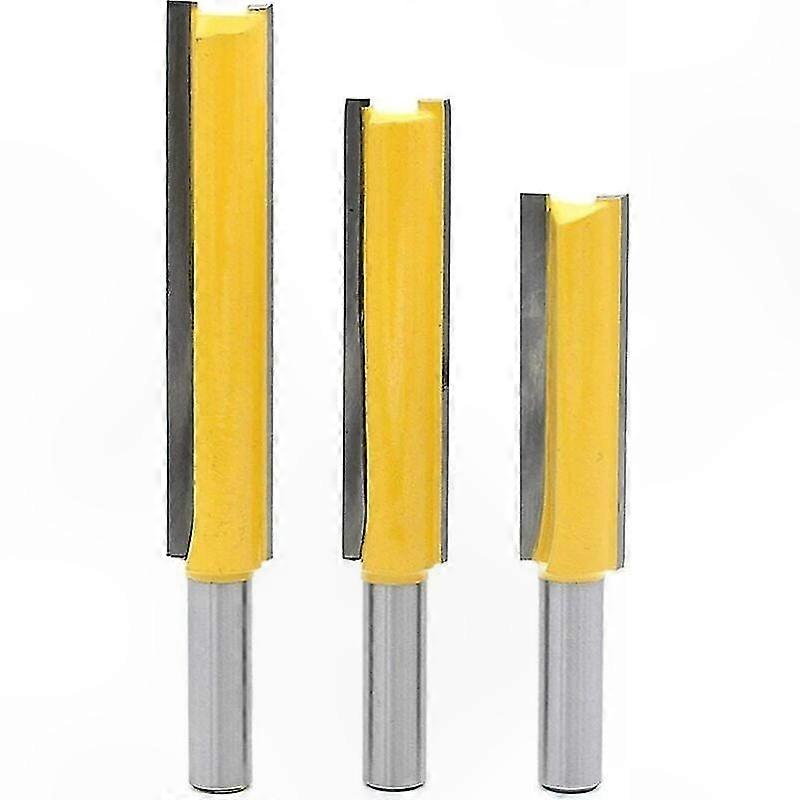 3-teiliges Set 8-mm-schaft-fräser Für Holz, Gerade Holzfräser In 50,8 Mm, 63 Mm Und 76 Mm, Verschiedene Längen
