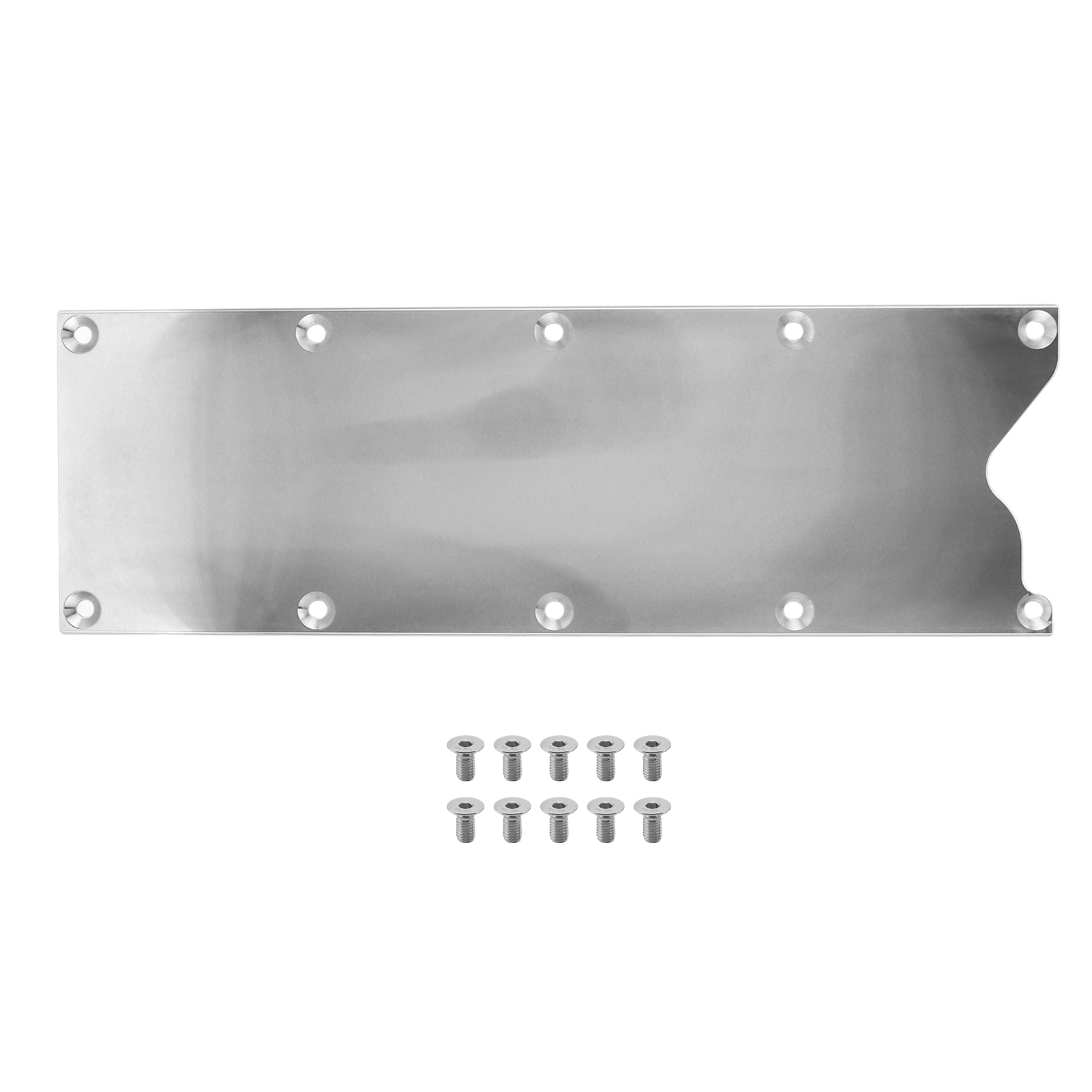 Ansaugkrümmerplatte Aus Billet-aluminium, Zylinderkopfdeckel Valley 551629, Kompatibel Mit Ls1/ls6/ls Gen Iii Motorblöcken, Silber
