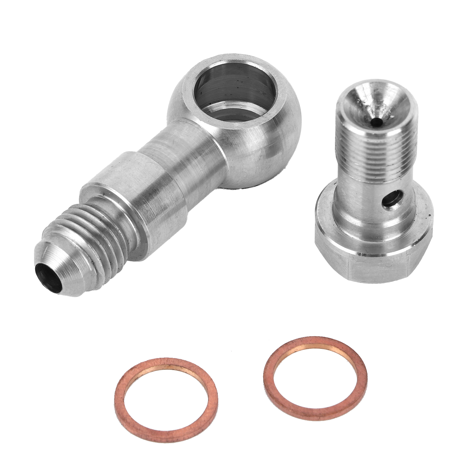 M11x1.0 Auf 4an Verschraubung Aus Baustahl Für Die Turbo-ölzufuhr Mit 1,0 Mm Drossel, Geeignet Für Gt2871 Und Gt3071r Motoren.
