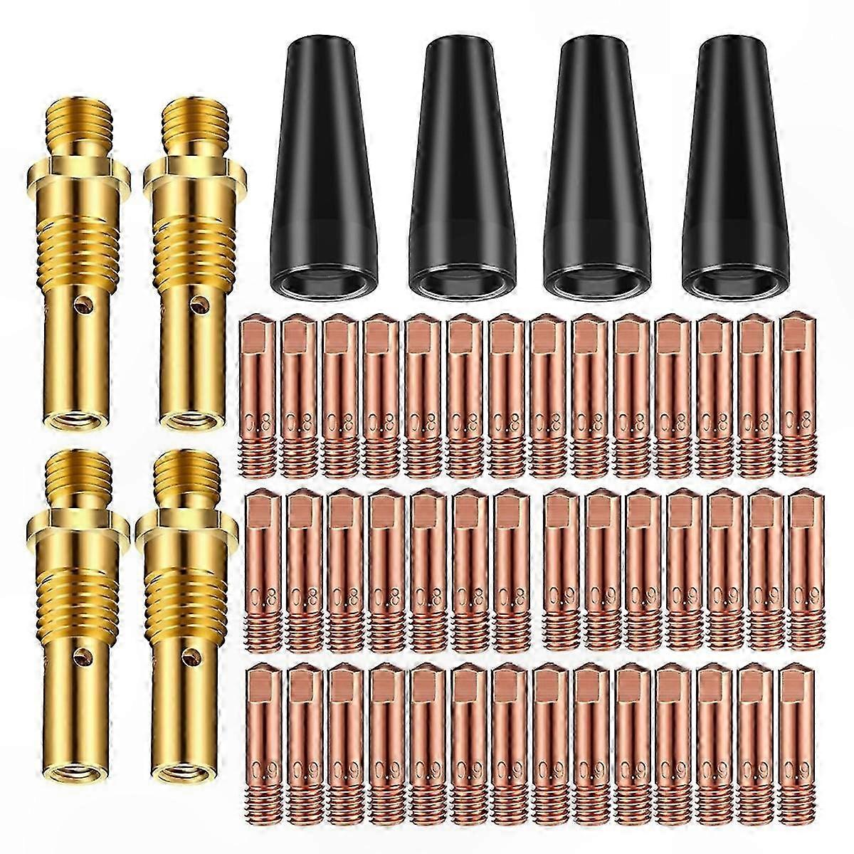 Mig-schweißdüsen, 50-teiliges Set, Ersatzdüsen Für Gaslose Schweißgeräte, Fülldrahtzubehör, Schweißzusatzwerkstoffe, Adapter Und Düsen, Profi-set