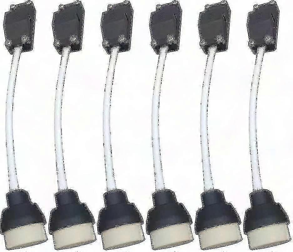 Gu10 Keramik-fassung Mit Anschlussblock Und Kabel, 6er-pack – Adapter Für Led- Und Halogenlampen, Mit Isolierhülse Und Elektrischer Klemme