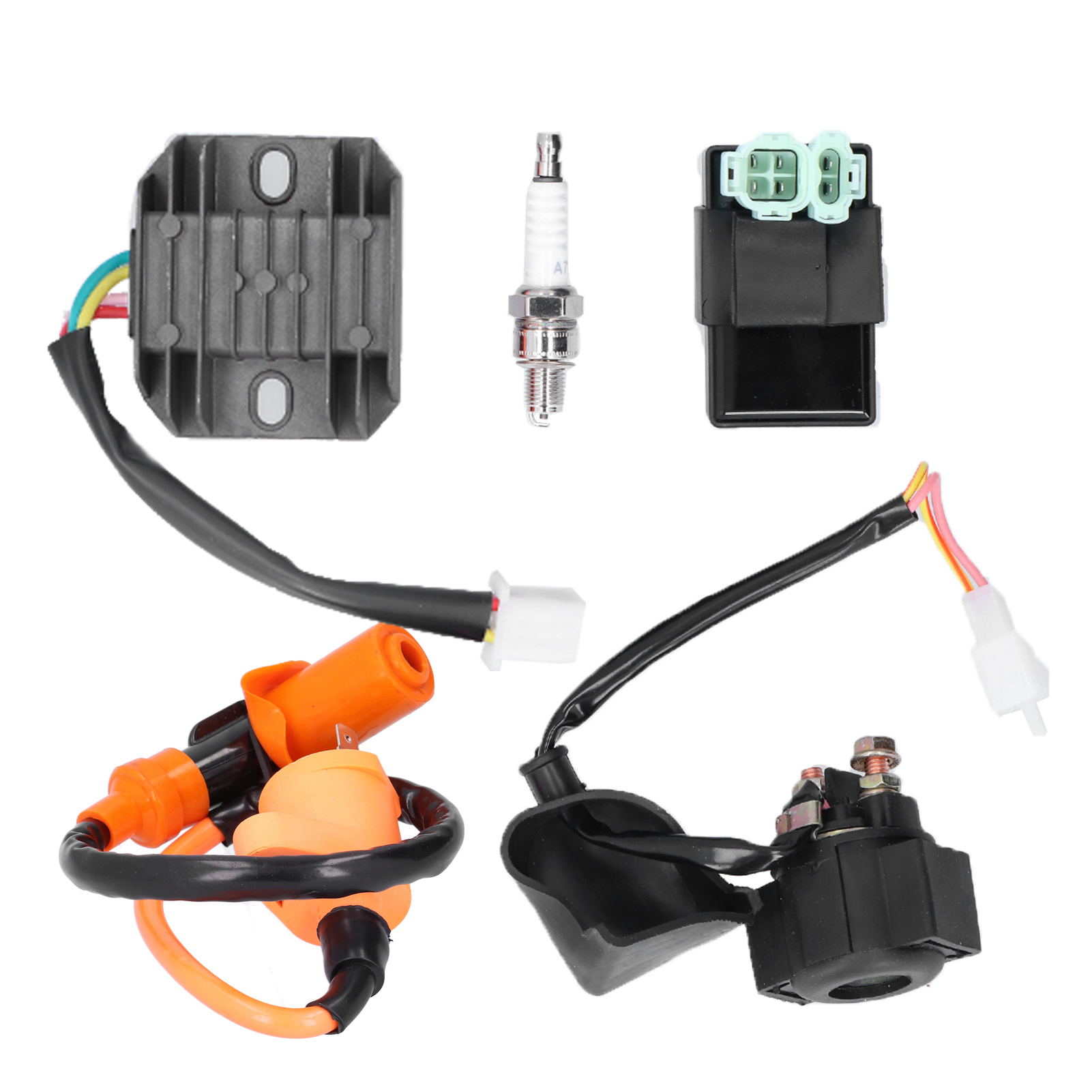 Zündkerze, Zündspule, Gleichrichter, Magnetrelais, 6-poliges Ac-cdi-kit Kompatibel Mit Gy6 50cc 125cc 150cc Für Rennroller Und Quads.