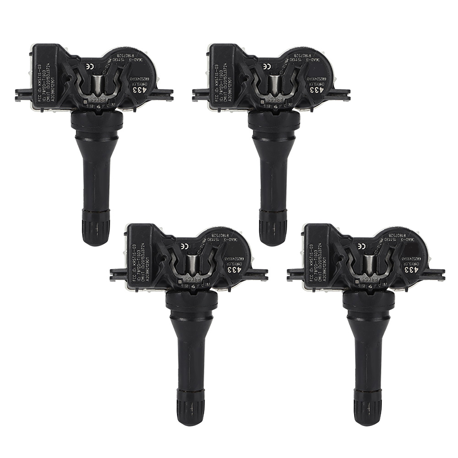 4 Tpms-sensoren 68252493ab Für Jeep Renegade, Reifendrucküberwachung, Kompatibel Mit Dem Originalteil.