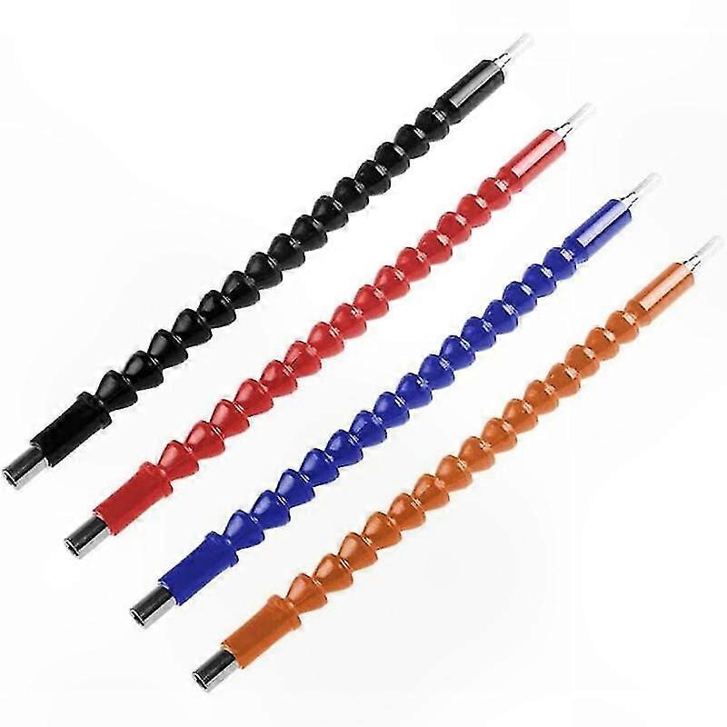 Set Mit 4 Verstellbaren, Flexiblen Bohrern, 30 Cm Langer, Gebogener Edelstahlschaft, Präzisionswerkzeug Für Enge Stellen Und Diverse Aufgaben