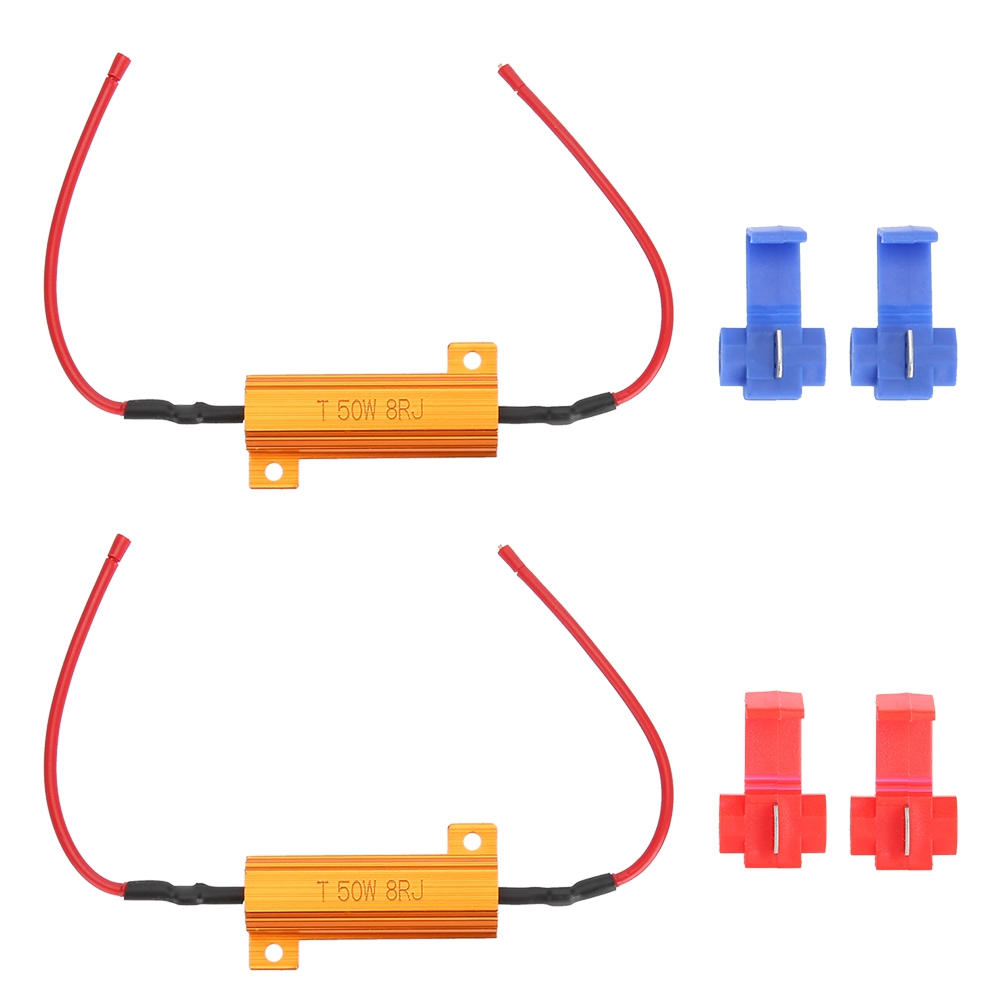 2 X 50w 8ohm Lastwiderstände Für Led-blinker, Anti-hyperblinker, Signalleuchten, Glühlampenbefestigung, 2er-pack.