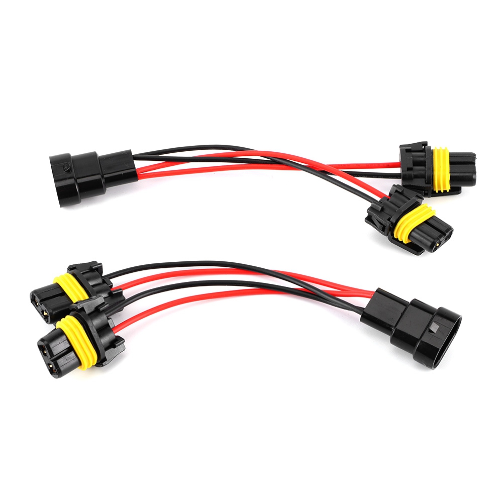 2 Stück 9005/9006 Stecker Auf Buchse Y-förmiger Kabelbaumadapter Für Die Nachrüstung Von Autoscheinwerfern