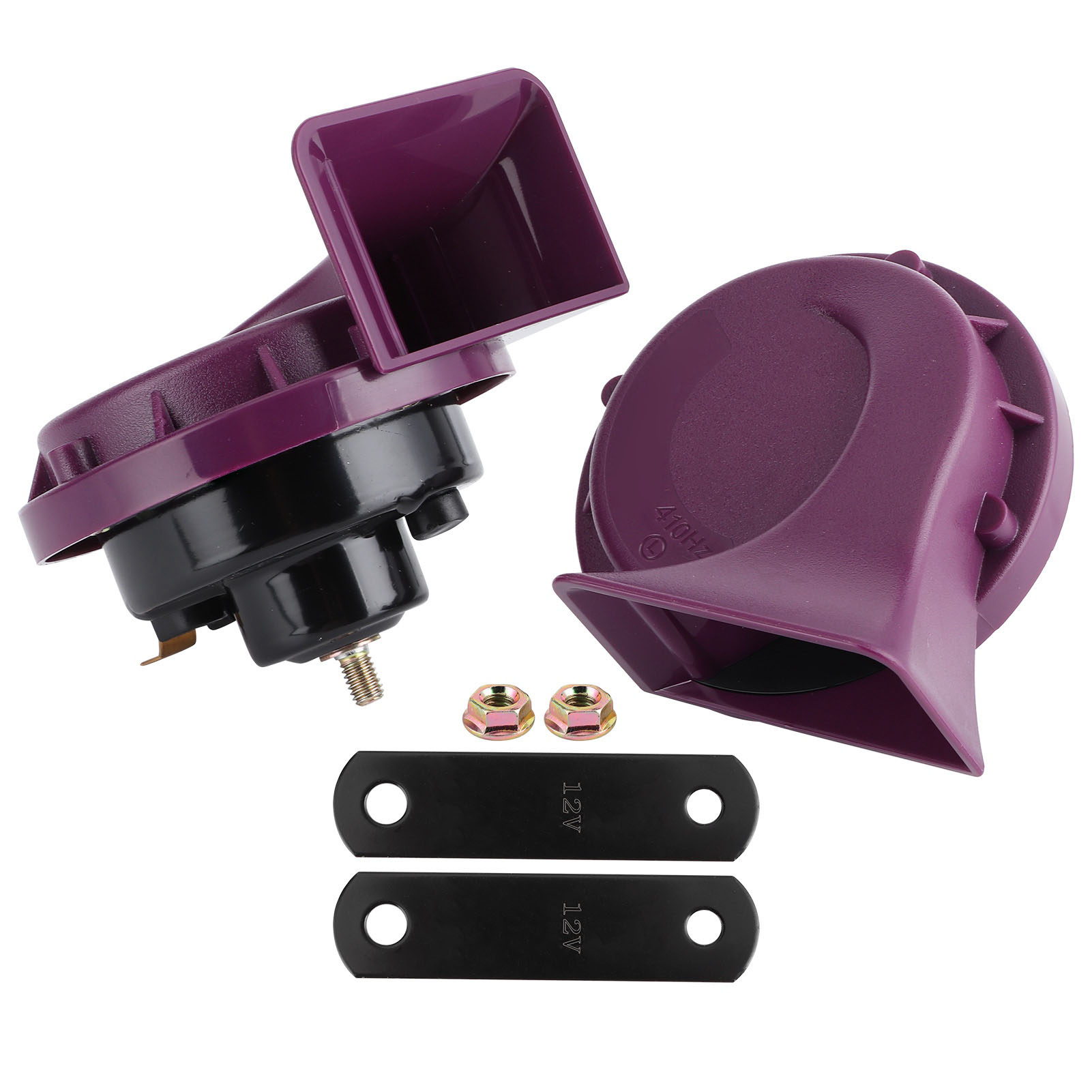Paar Zweitonhörner 410/510hz, Leistungsstarke 120db Sirene Für 12v Auto, Motorrad, Atv, Utv - Hoher Und Tiefer Ton.