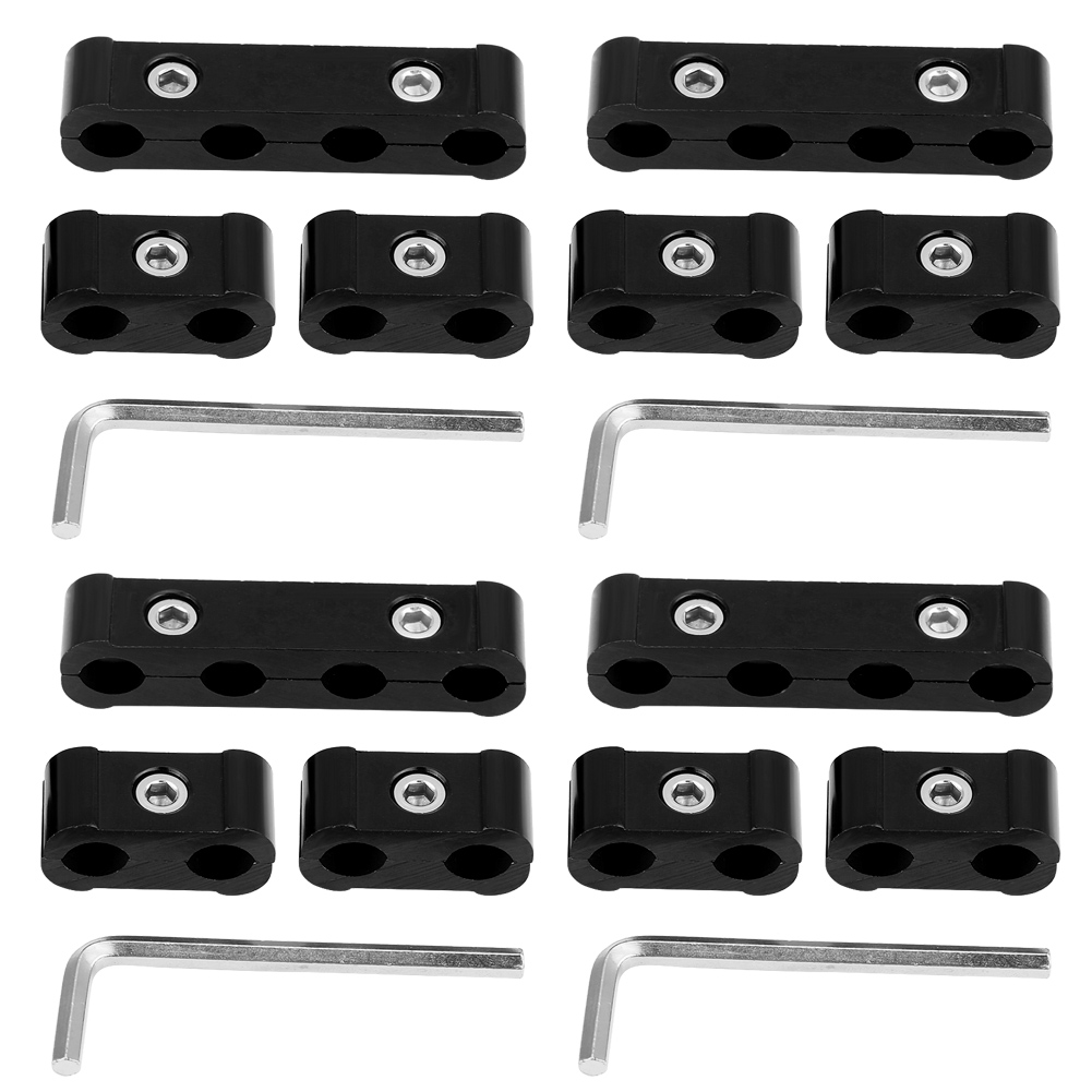 12 Stück Zündkerzenkabel-separatoren Aus Aluminiumlegierung, 8 Mm, 9 Mm, 10 Mm, Schwarz, Für Motoren