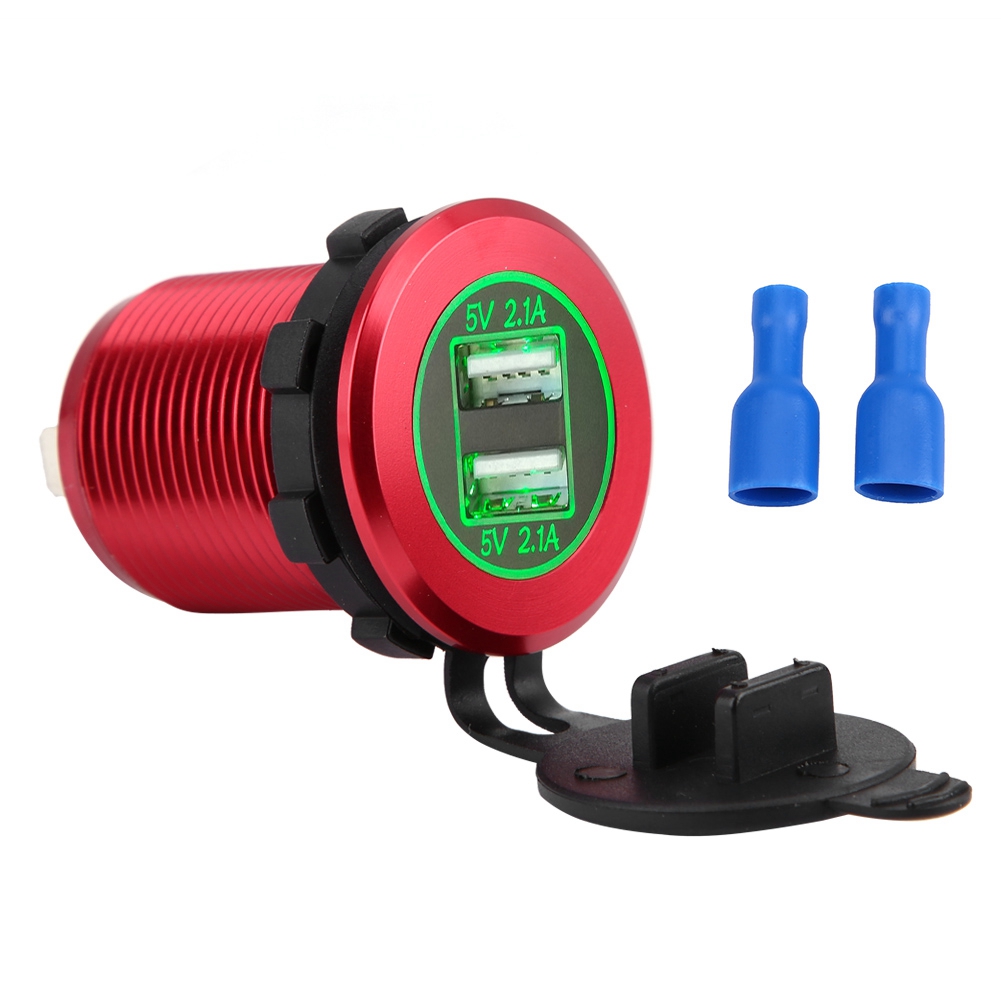 Duales 4,2-a-schnell-usb-autoladegerät, Adapterstecker Für Motorrad/boot