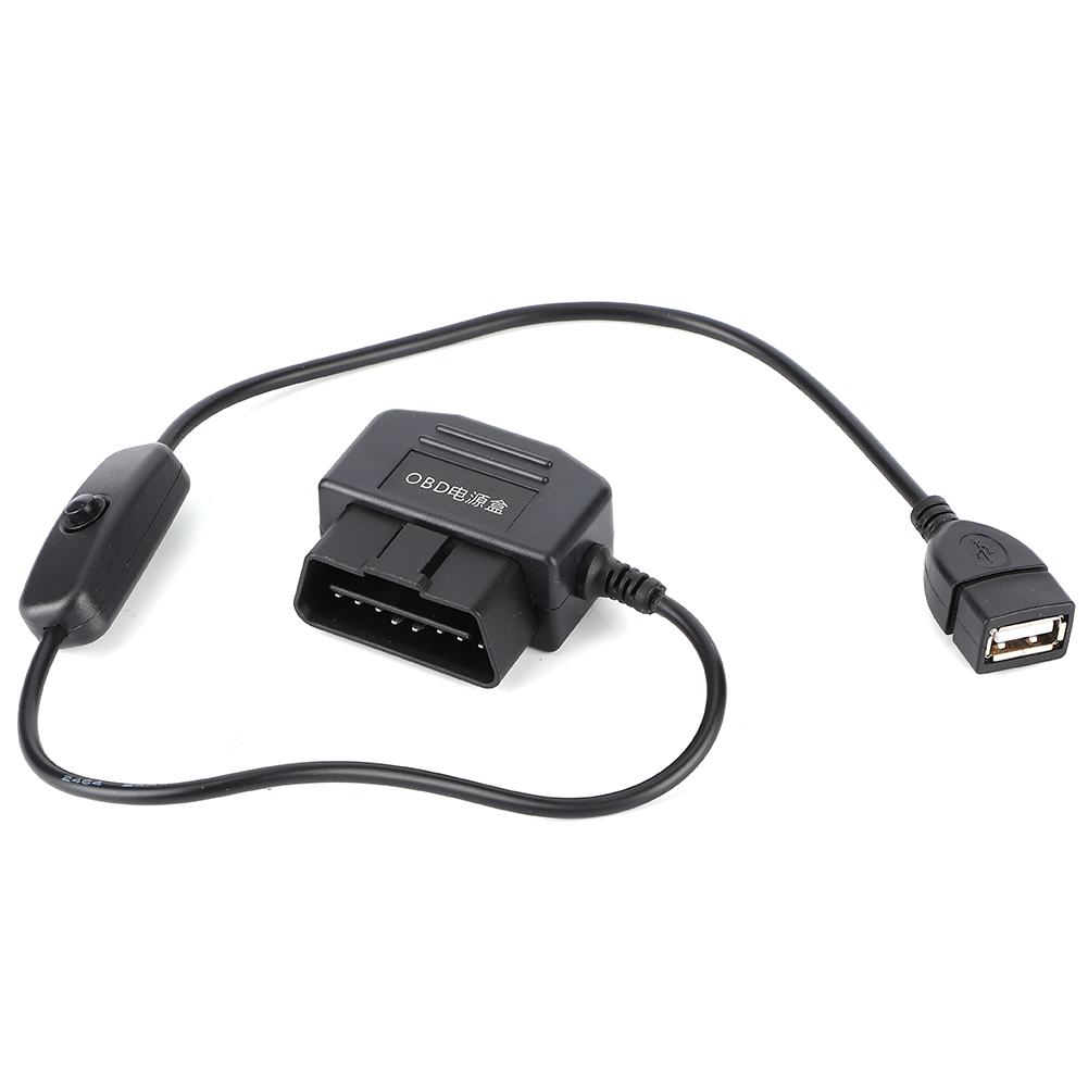 18,7 Zoll Langes Obd2-usb-ladekabel Mit 16-poligem Stecker Für Auto-gps, Dvr-kamera Und Autozubehör