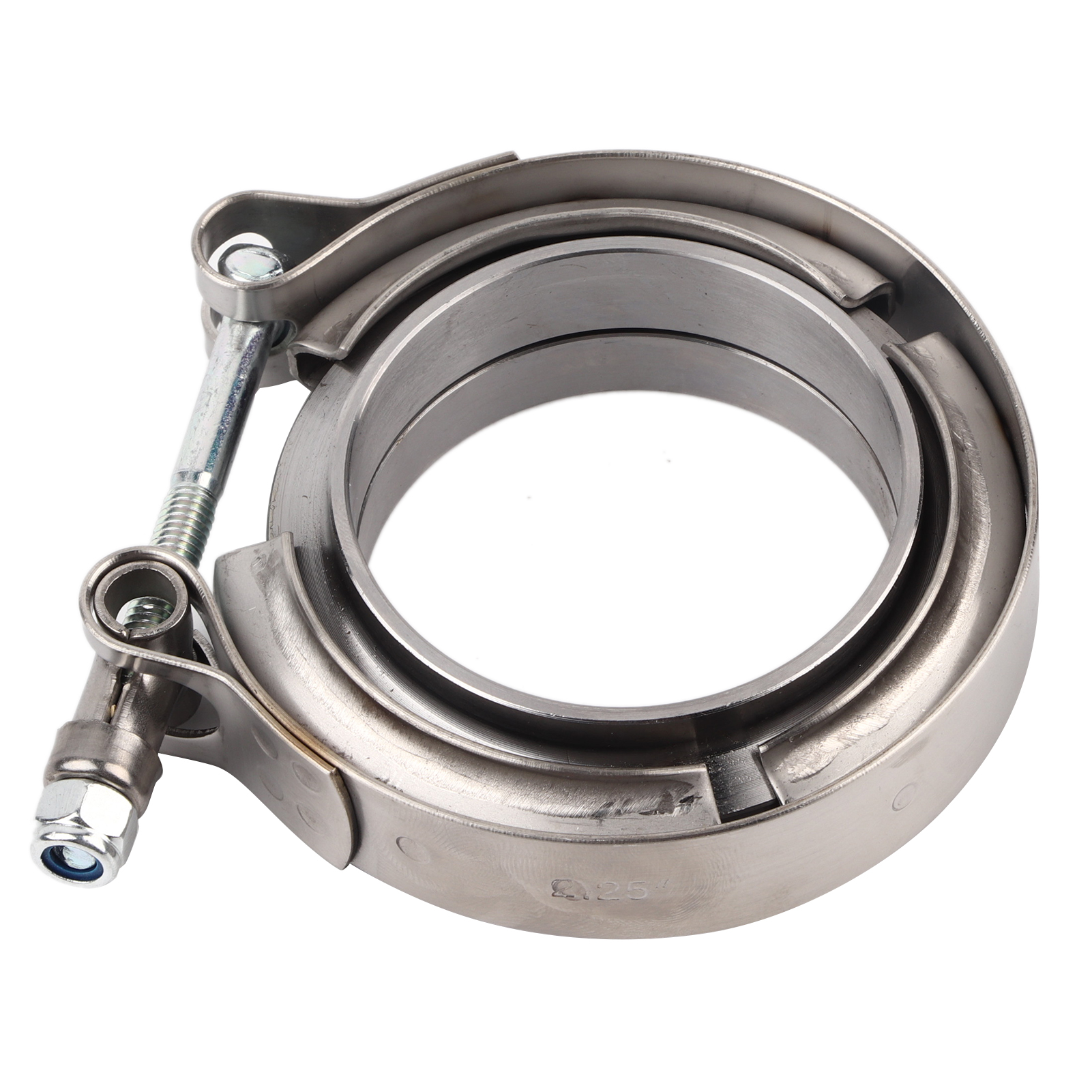 57-mm-edelstahl-turbo-abgaskrümmerflansch, 2-teiliges V-band-flanschset Mit Schlauchschellen