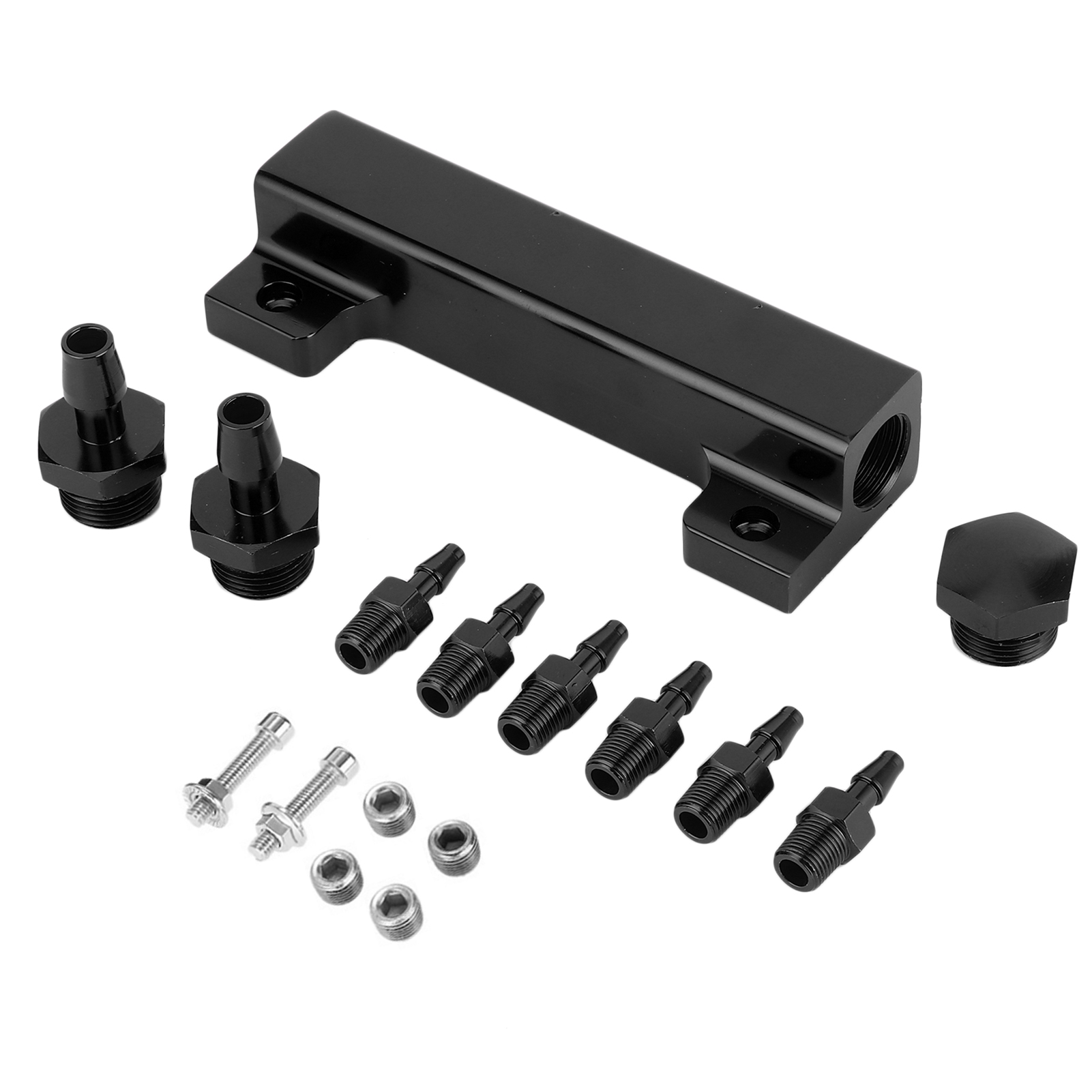 Universeller 6-port-ansaugkrümmer-satz, Schwarz, Für Turbolader, Wastegate, Kraftstoff Und Gas.