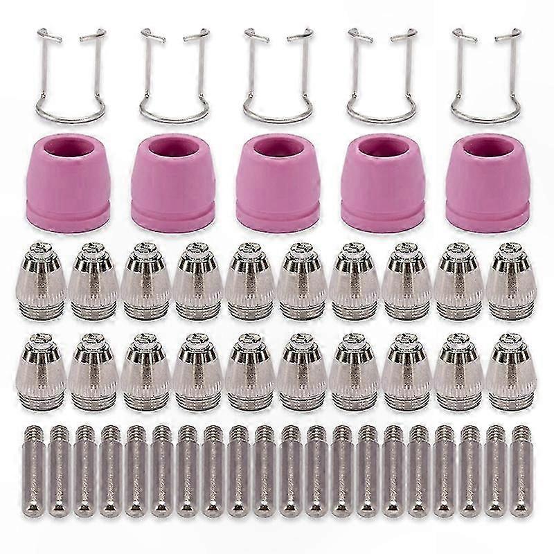 Plasma-schneidbrennerdüse, Verbrauchsmaterialset Wsd-60 Sg-55 Ag60, Schneidzubehör, Ersatzteile, Düsen- Und Elektrodenset, Brennerkompatibel, Professioneller Einsatz, Langlebiger Ersatz.
