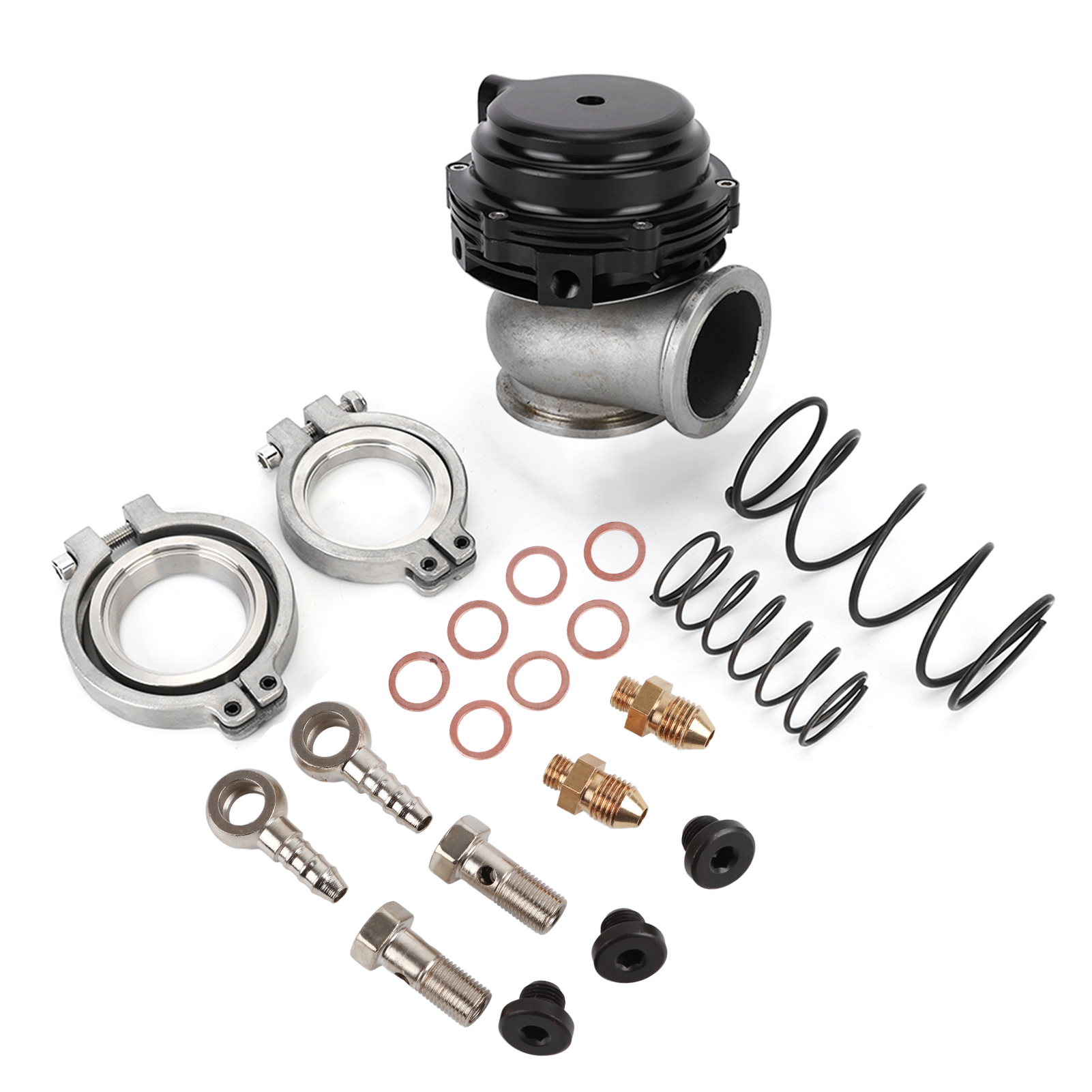 Externes 1,7-zoll-turbo-wastegate-abgasventil – Universelles Schwarzes Set Für Kfz-tuningzubehör
