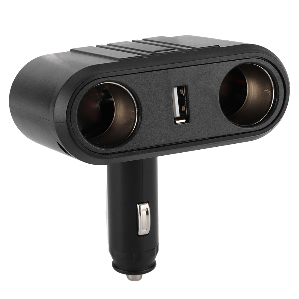 Universelles 2-wege-autoladegerät Für Den Zigarettenanzünder Mit 12-24v-schnell-usb-anschluss