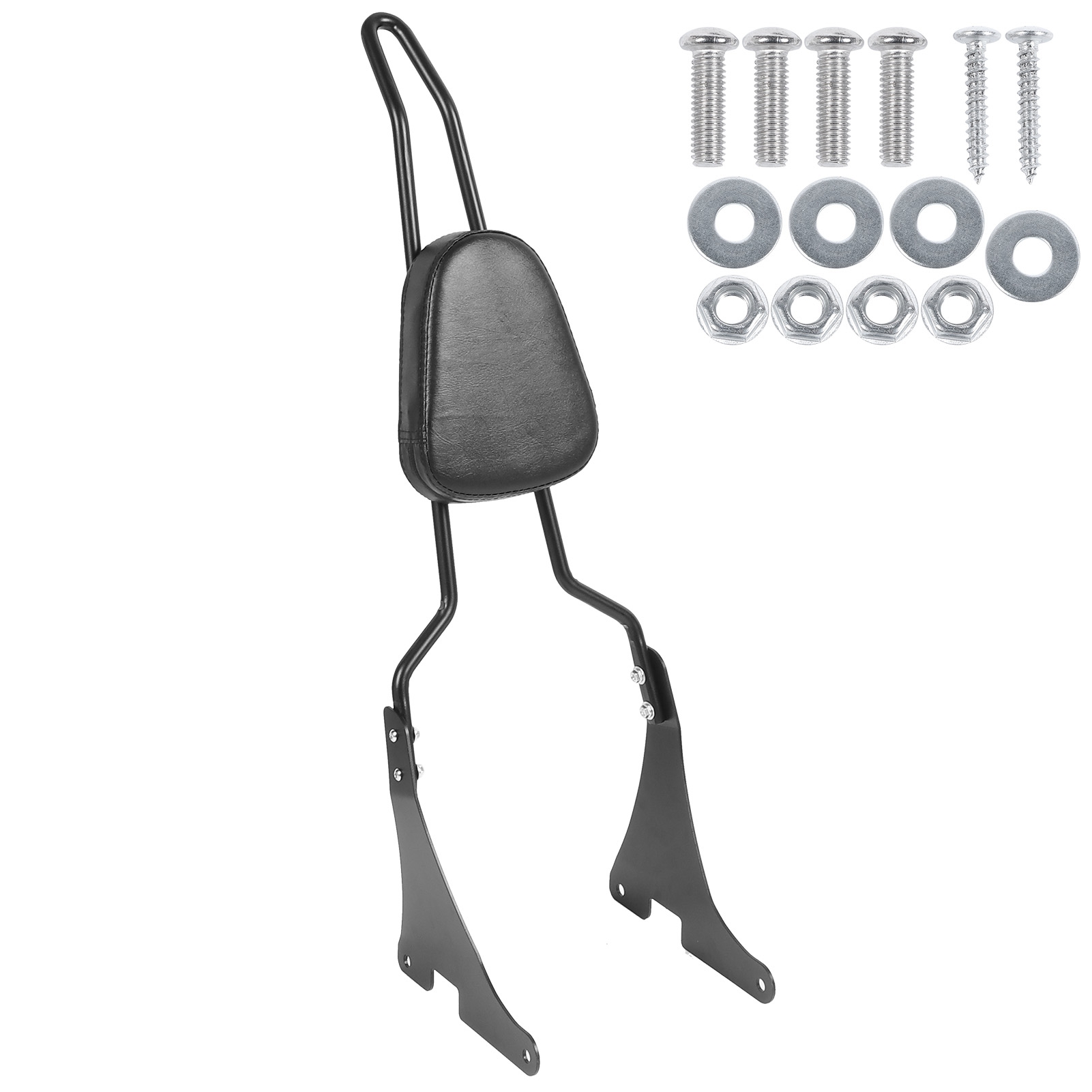 Abnehmbare Motorrad-rückenlehne, Schwarzes Lendenkissen, Kompatibel Mit Xl883c/xl883r/xl1200c/xl1200s